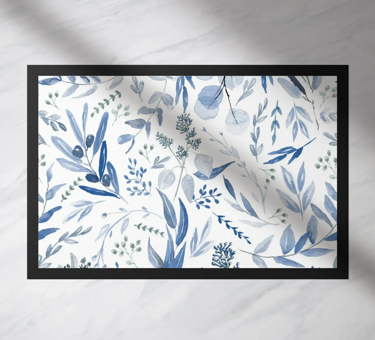 Blue Eucalyptus Pattern zerbino da anisillustration