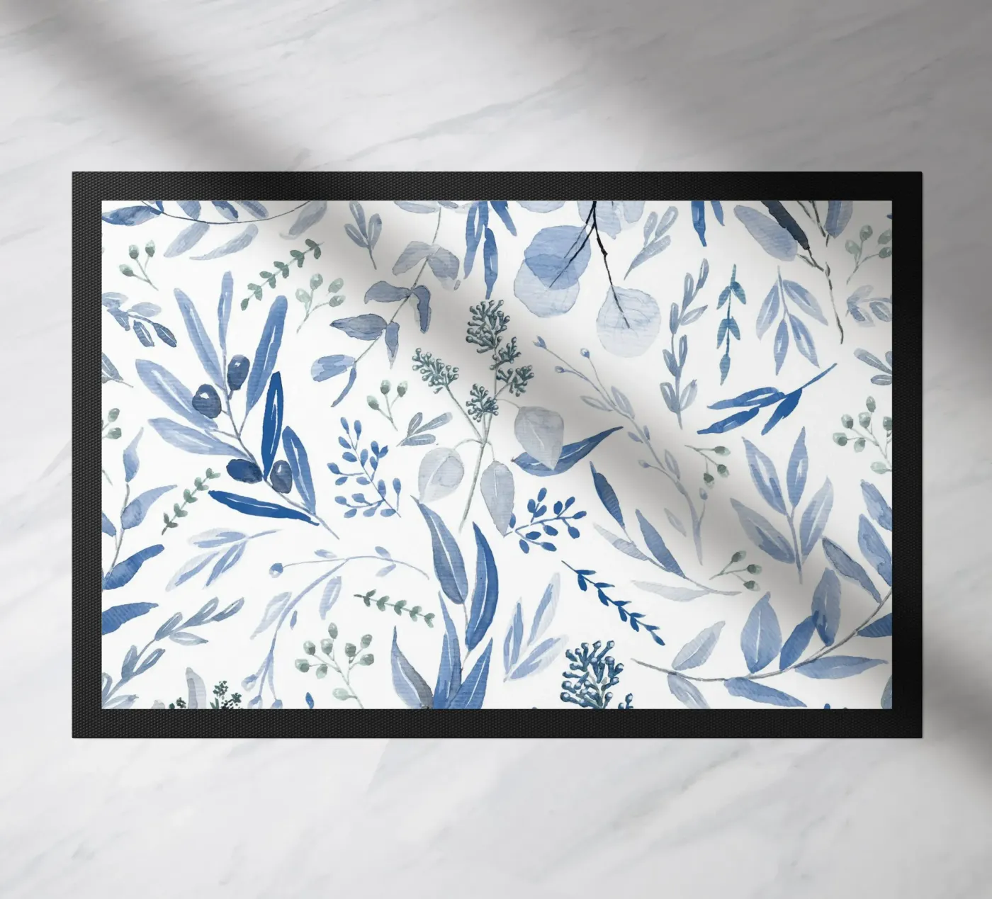 Blue Eucalyptus Pattern zerbino da anisillustration