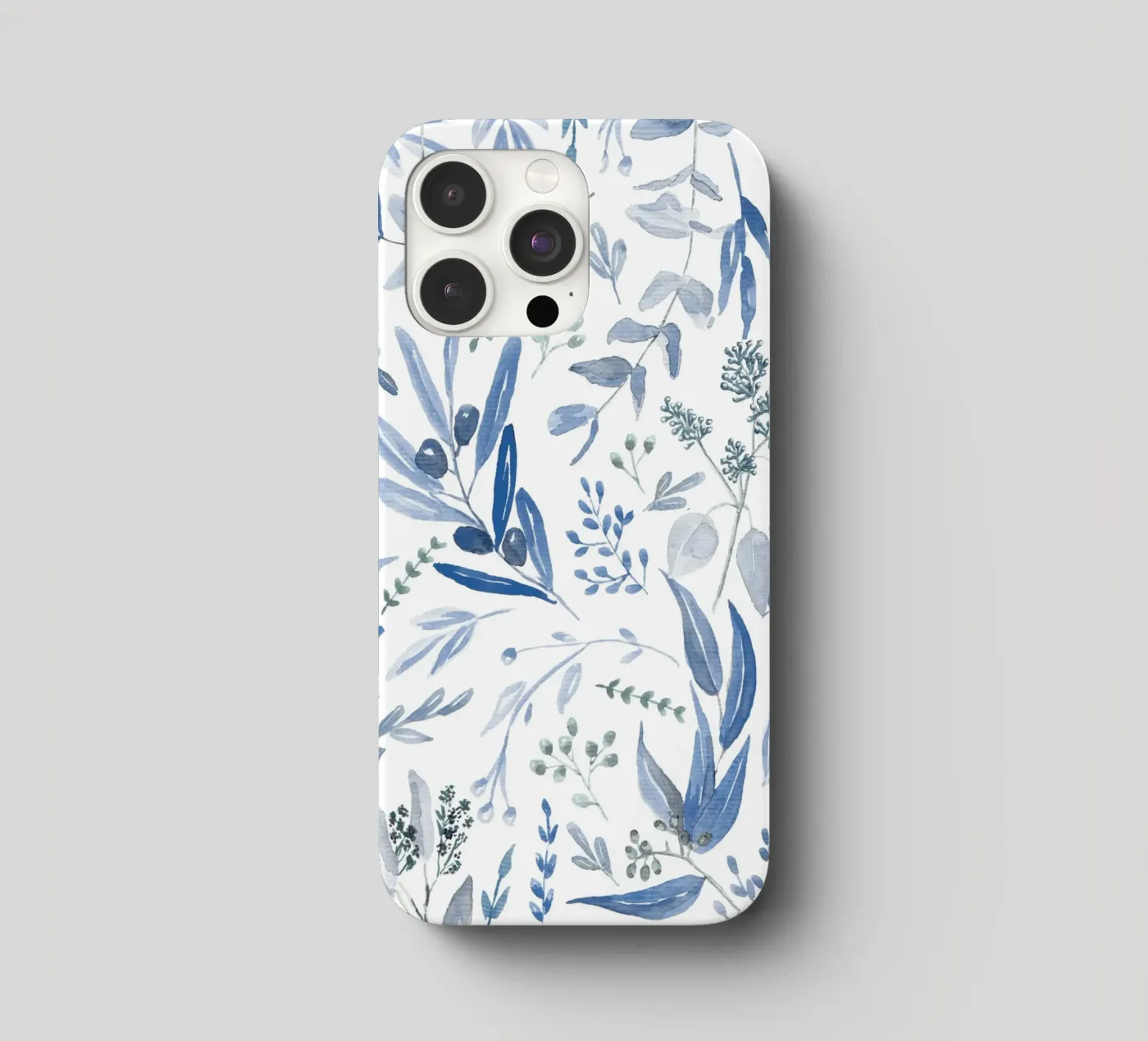 Blue Eucalyptus Pattern iphone case by anisillustration