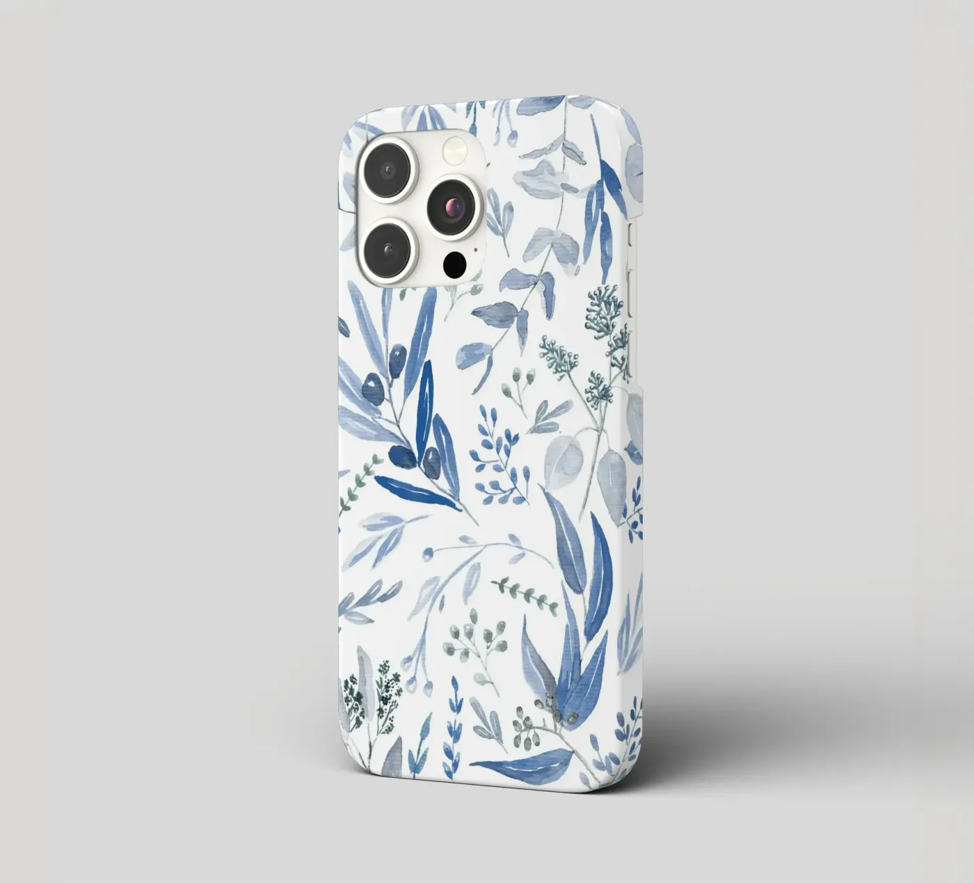 Blue Eucalyptus Pattern iphone case by anisillustration