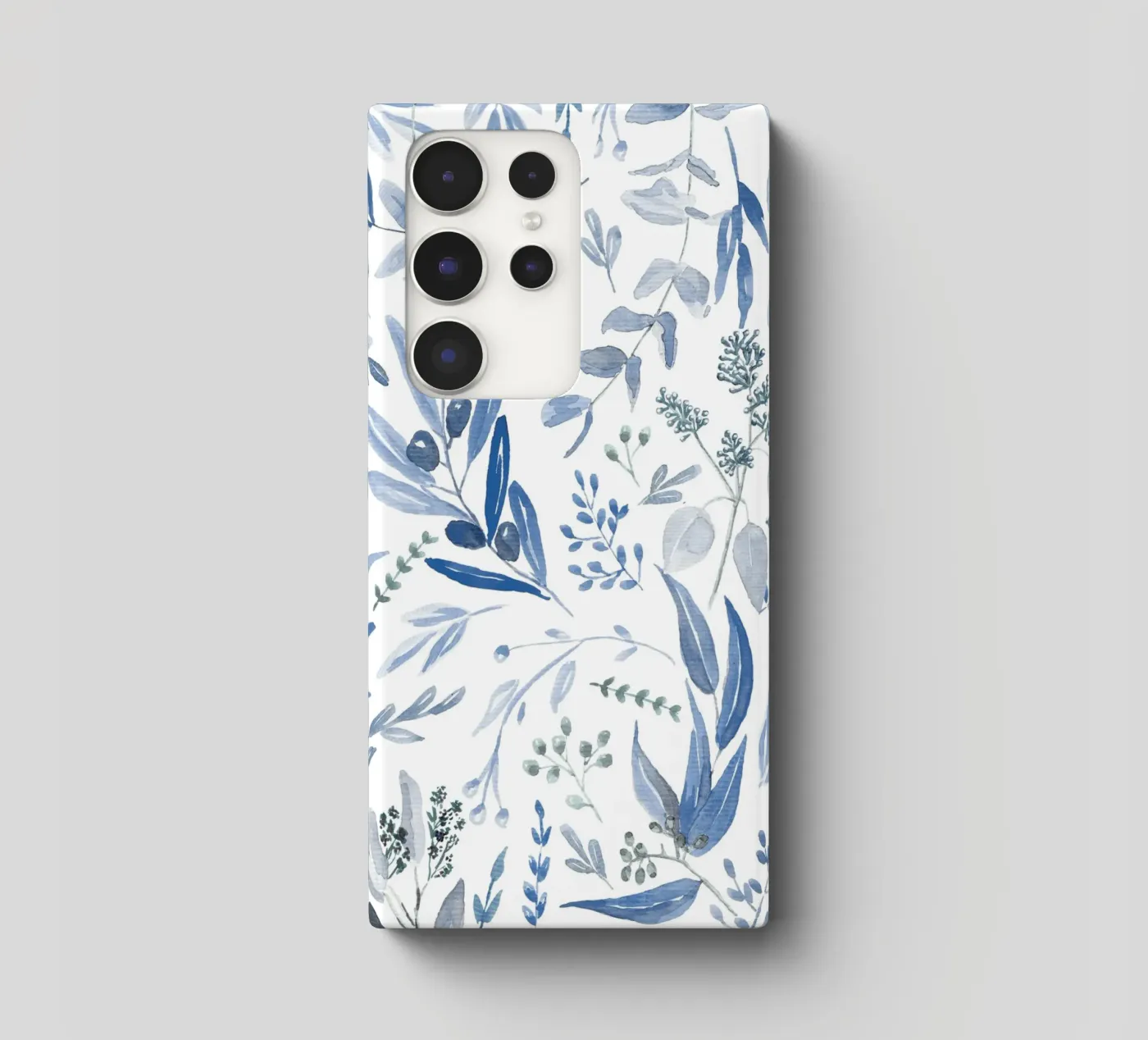 Blue Eucalyptus Pattern samsung phone case by anisillustration