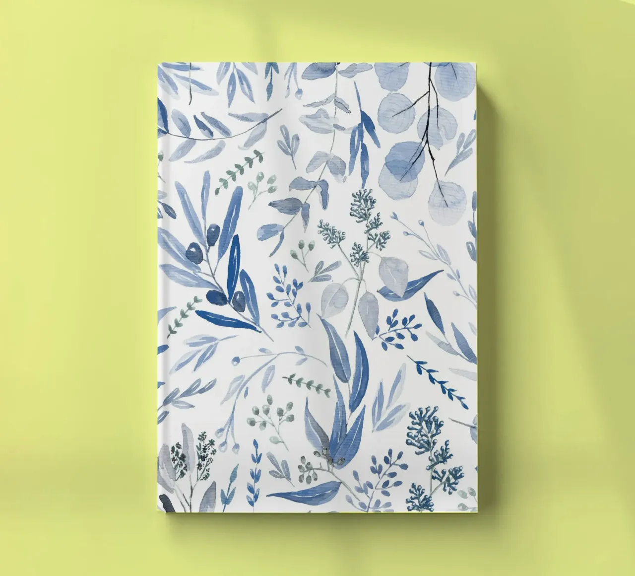 Blue Eucalyptus Pattern notebook by anisillustration