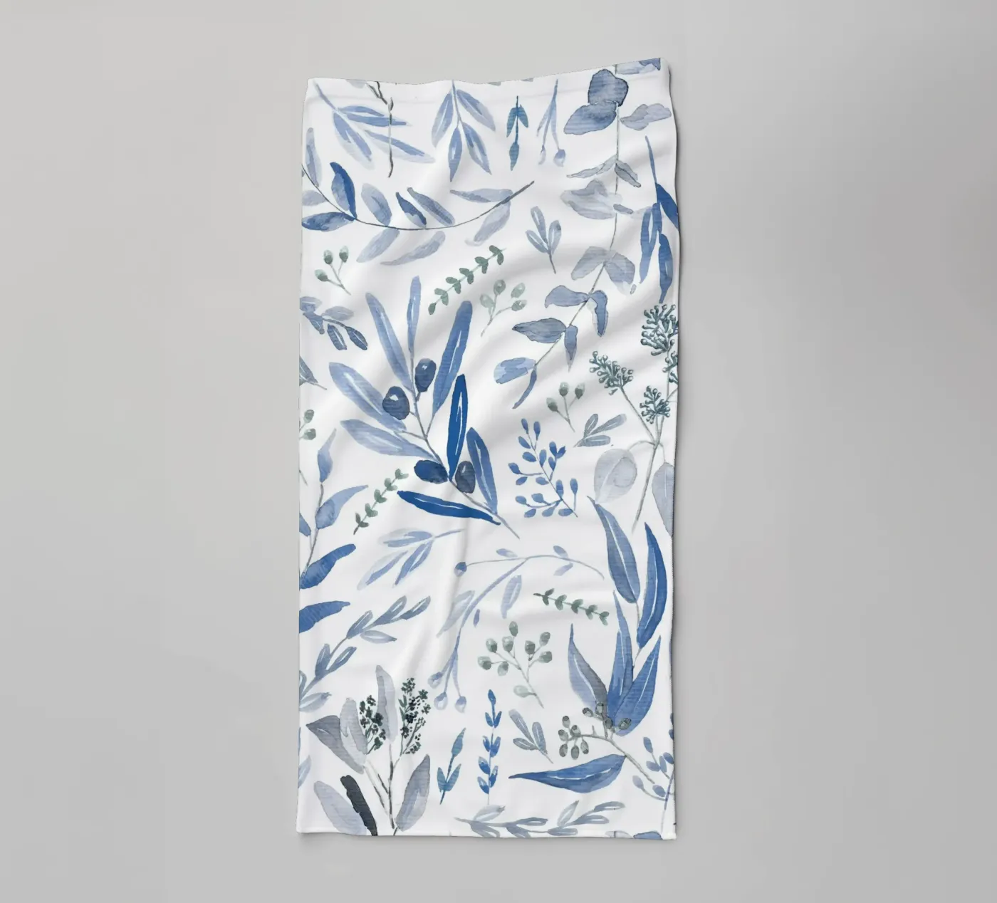 Blue Eucalyptus Pattern asciugamano da bagno da anisillustration