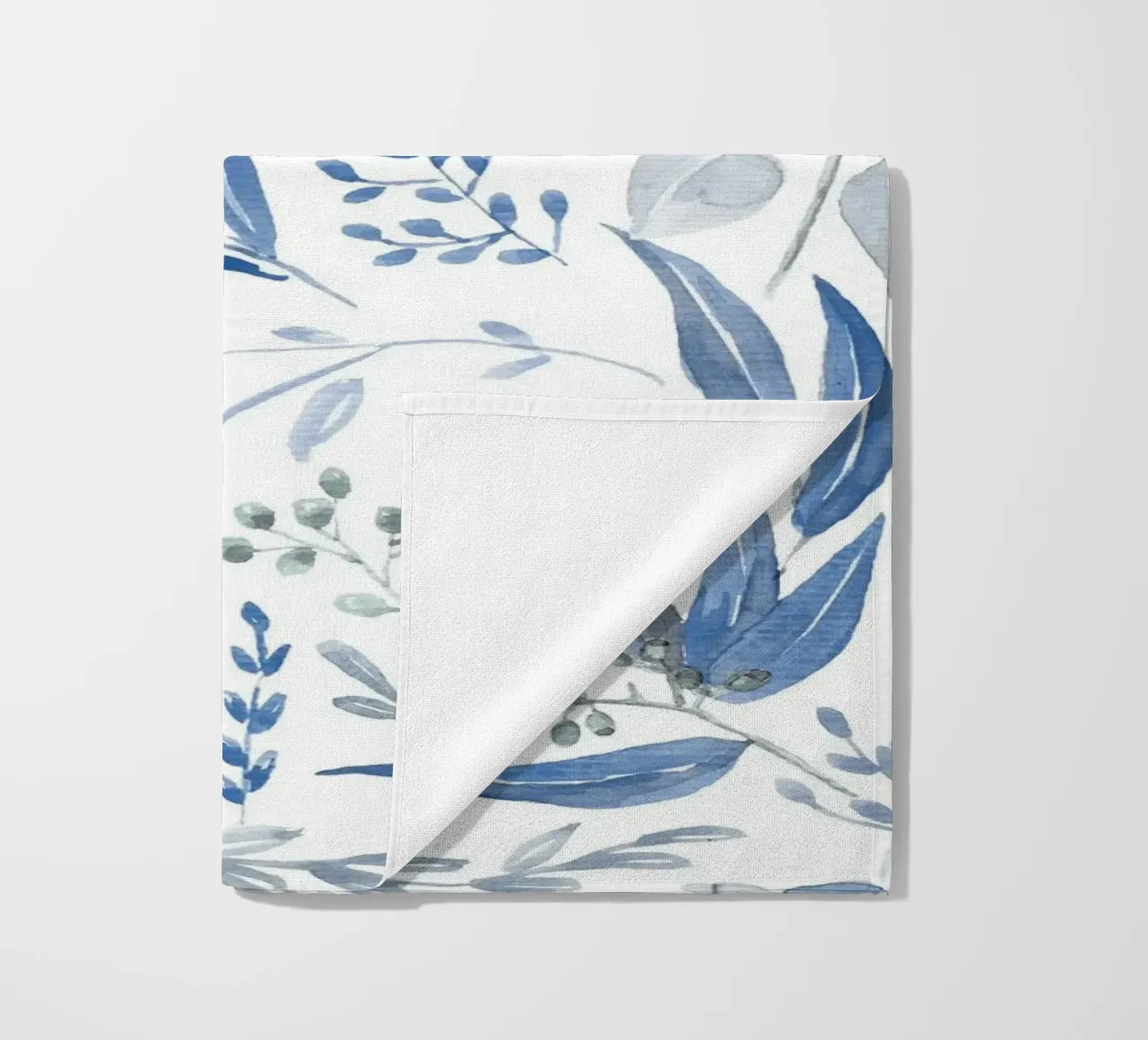 Blue Eucalyptus Pattern telo mare da anisillustration