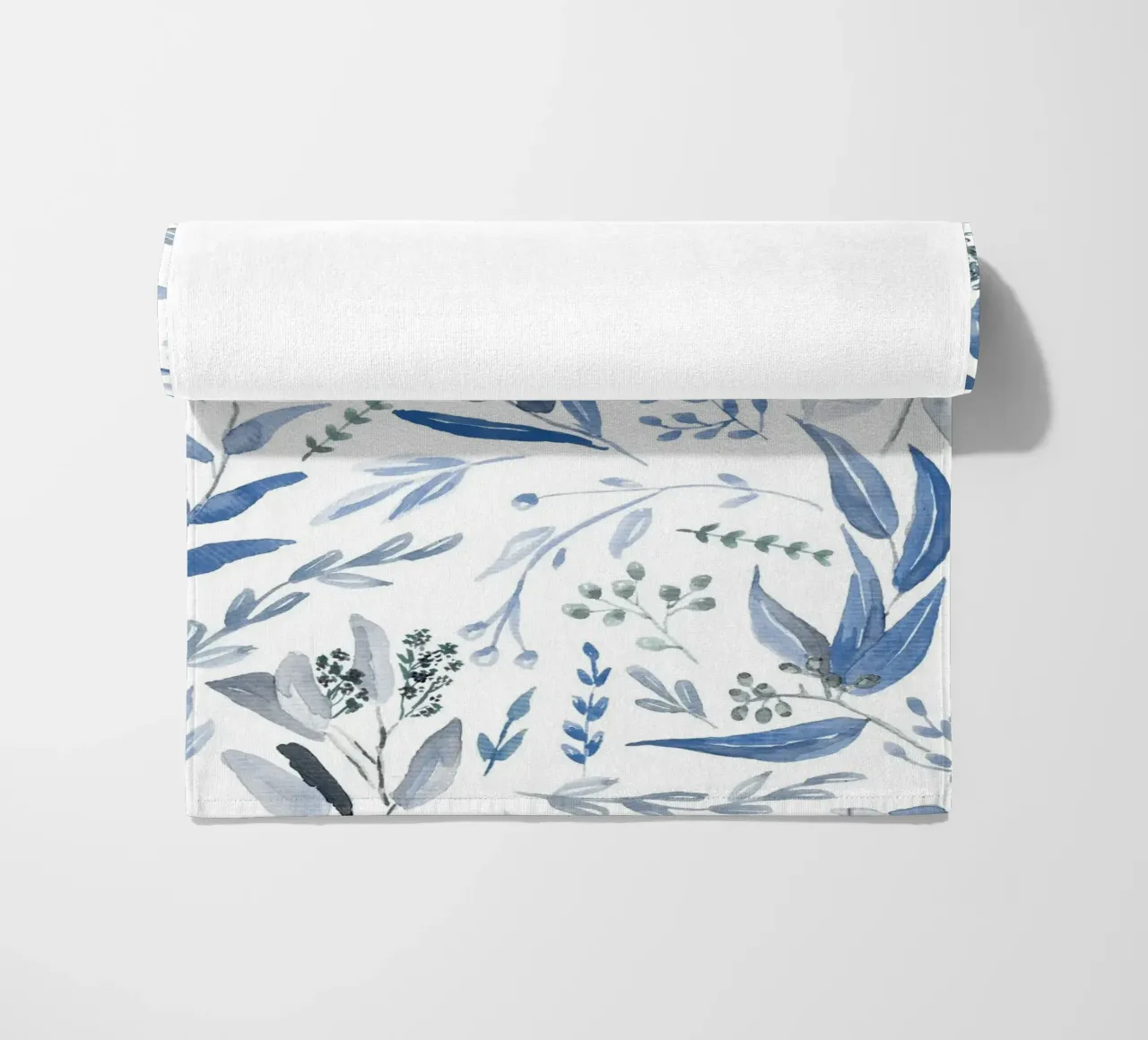 Blue Eucalyptus Pattern telo mare da anisillustration