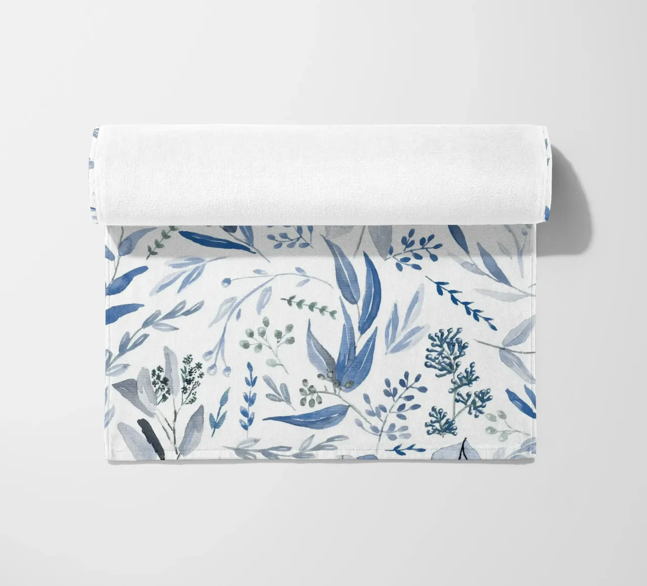 Blue Eucalyptus Pattern telo mare da anisillustration