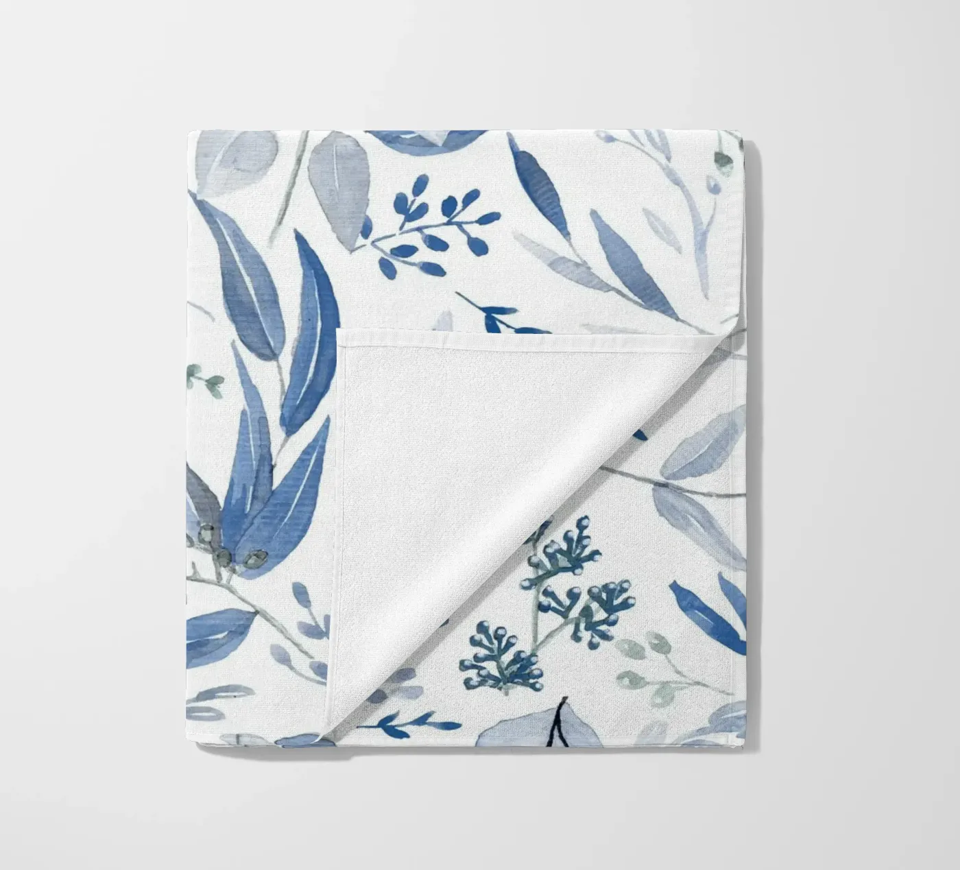 Blue Eucalyptus Pattern telo mare da anisillustration