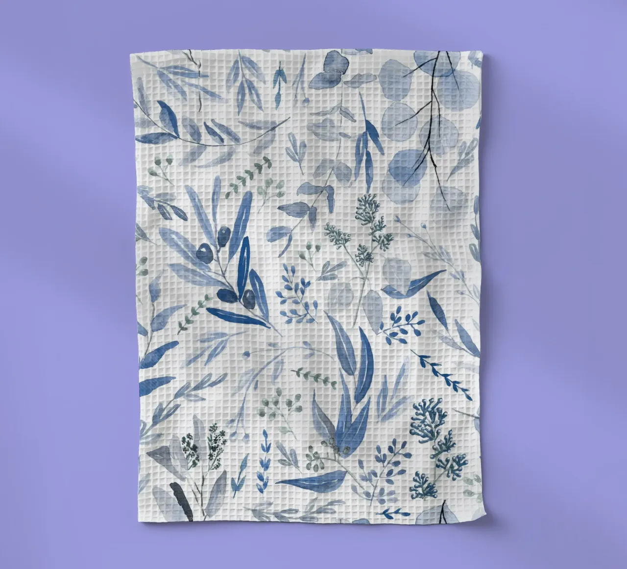 Blue Eucalyptus Pattern Geschirrtuch von anisillustration