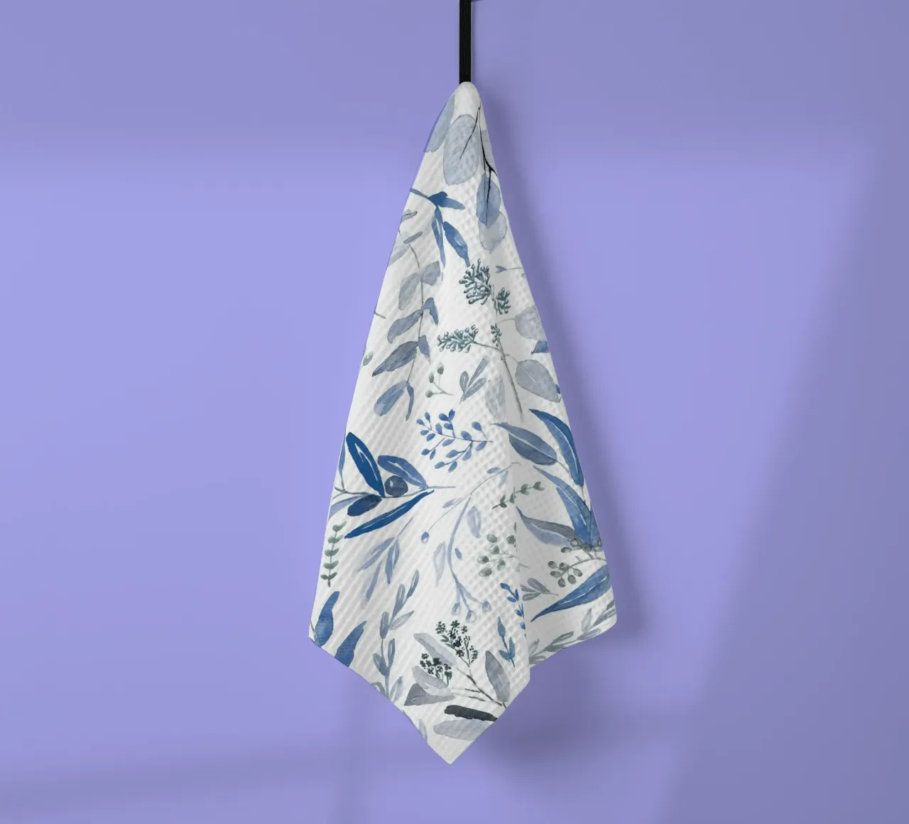 Blue Eucalyptus Pattern Geschirrtuch von anisillustration