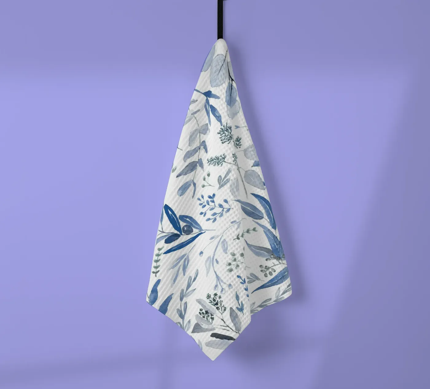 Blue Eucalyptus Pattern theedoek van anisillustration