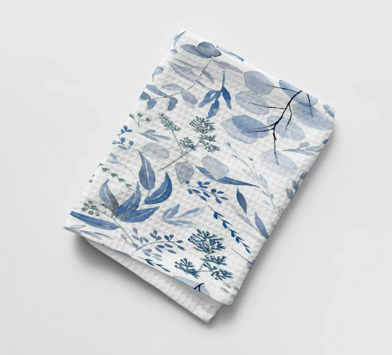 Blue Eucalyptus Pattern Geschirrtuch von anisillustration