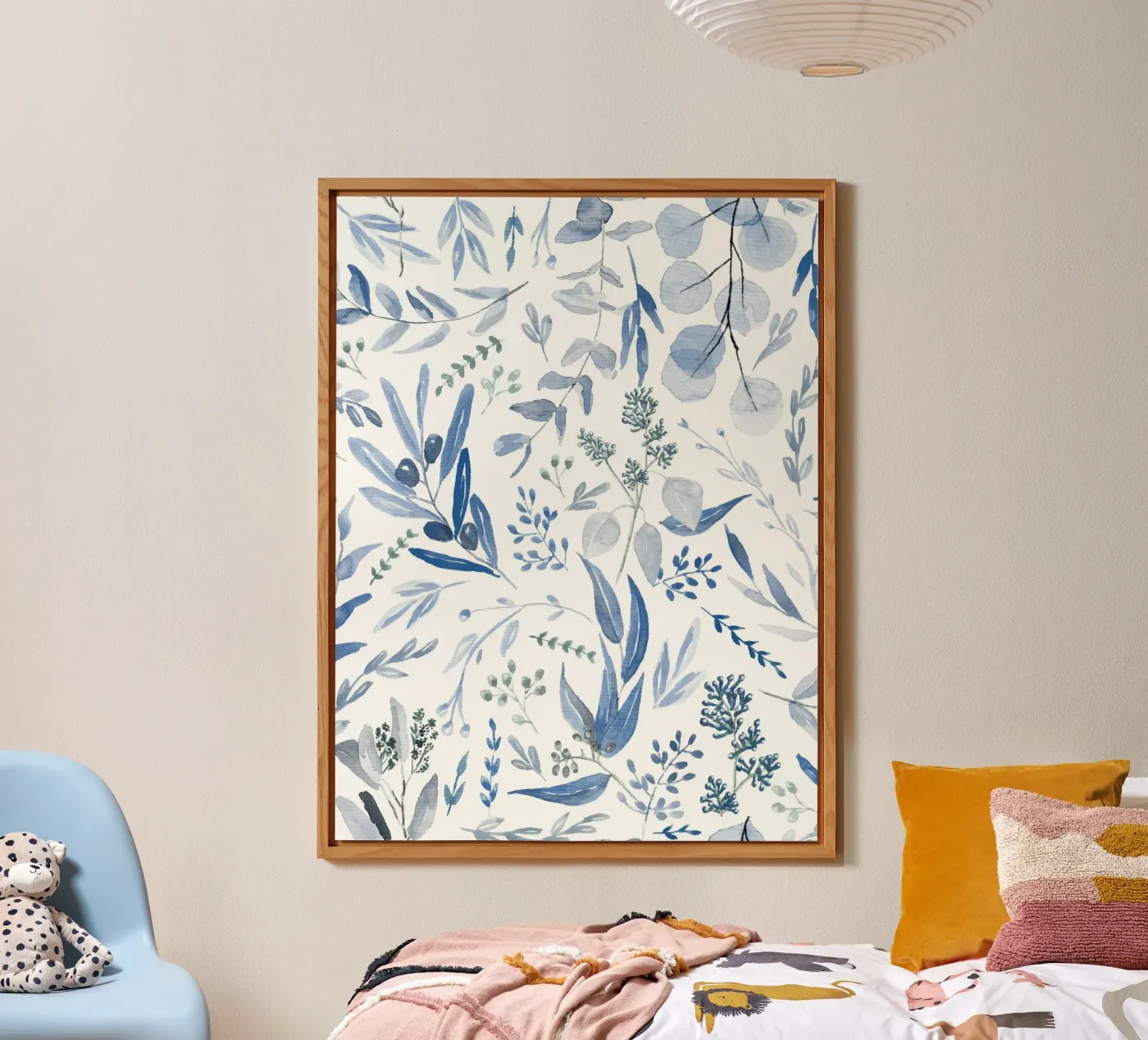 Blue Eucalyptus Pattern Forex-Platte von anisillustration