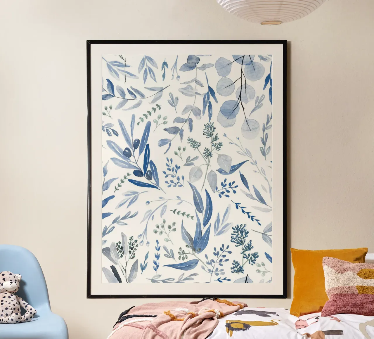 Blue Eucalyptus Pattern poster da anisillustration
