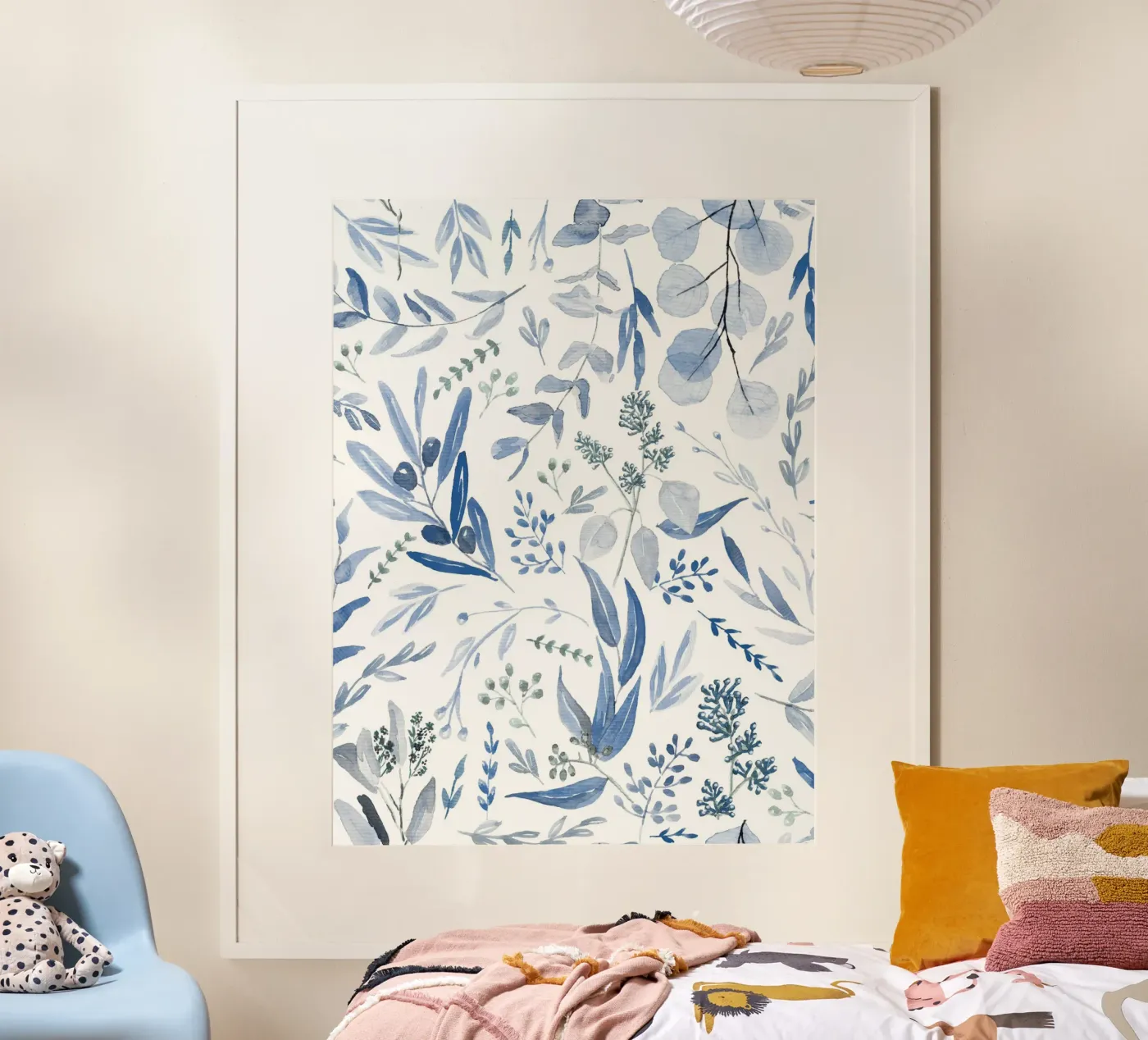 Blue Eucalyptus Pattern poster de anisillustration