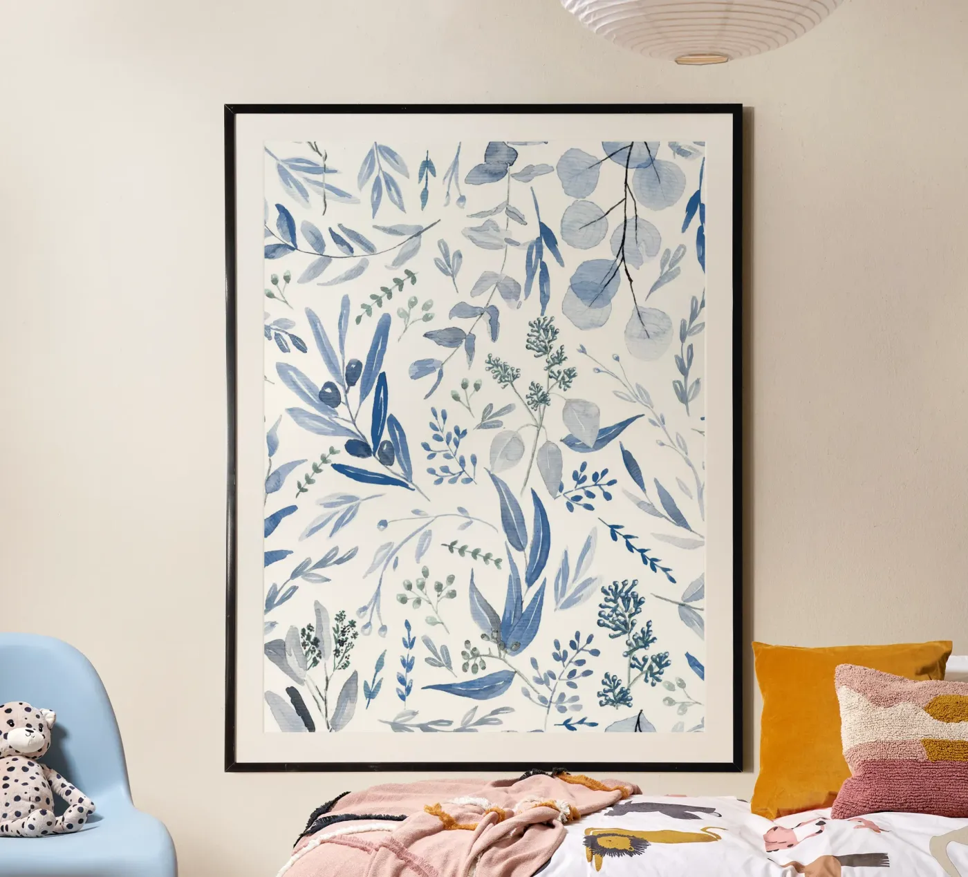 Blue Eucalyptus Pattern poster da anisillustration