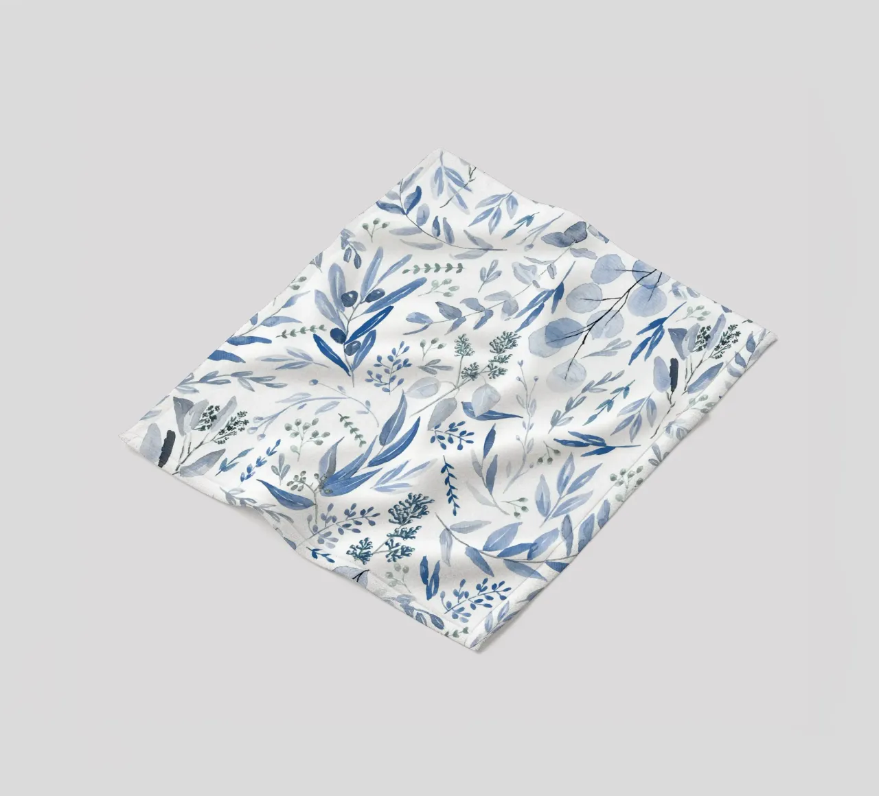 Blue Eucalyptus Pattern fleecedeken van anisillustration