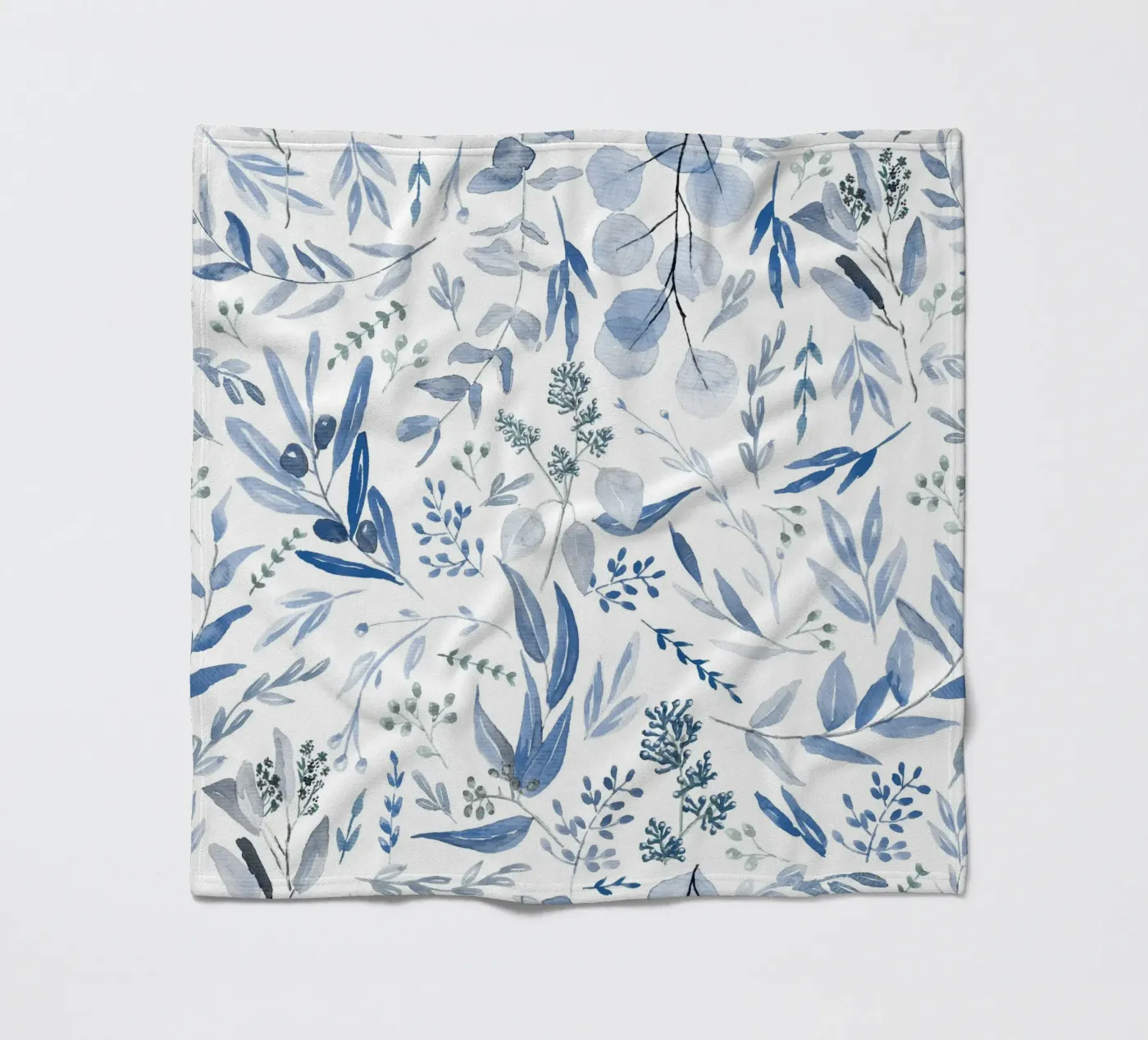 Blue Eucalyptus Pattern fleecedeken van anisillustration