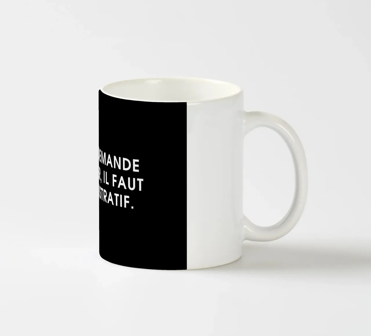 Si on te demande d'illustrer, il faut être illustratif - Black ceramic mug by Intertitres