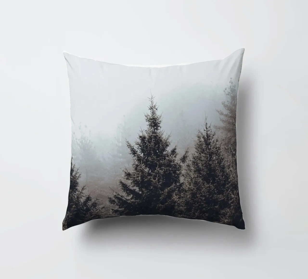 Cloud forest - mystical natural scenery decorative cushion by Whole©