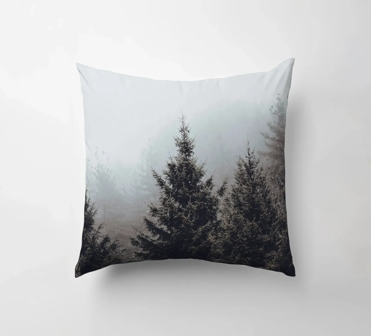 Cloud forest - mystical natural scenery decorative cushion by Whole©