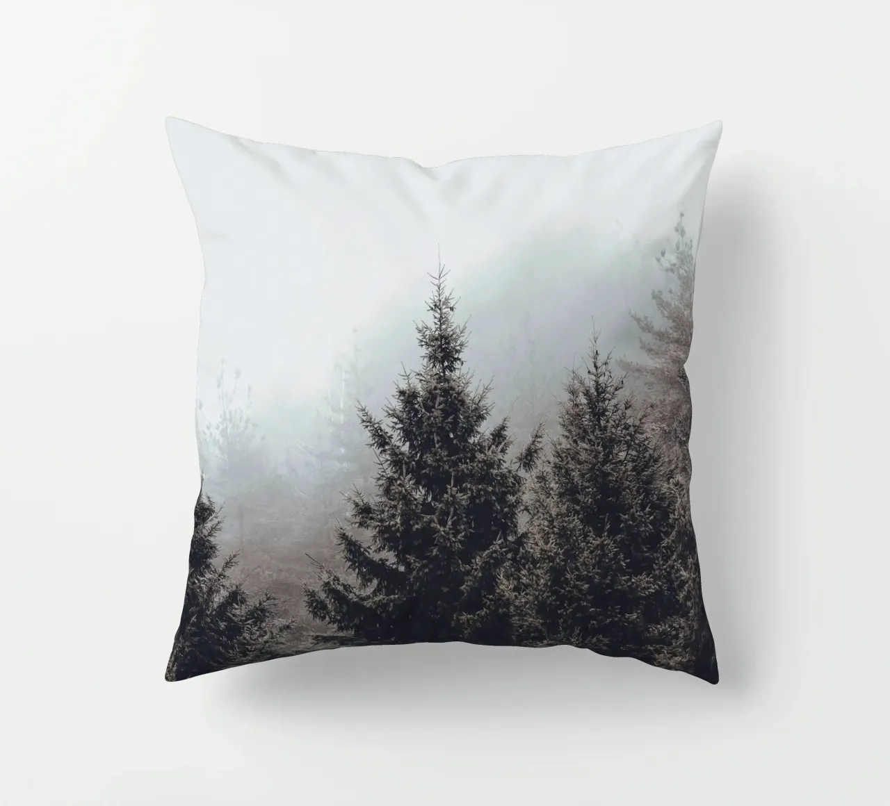 Cloud forest - mystical natural scenery decorative cushion by Whole©