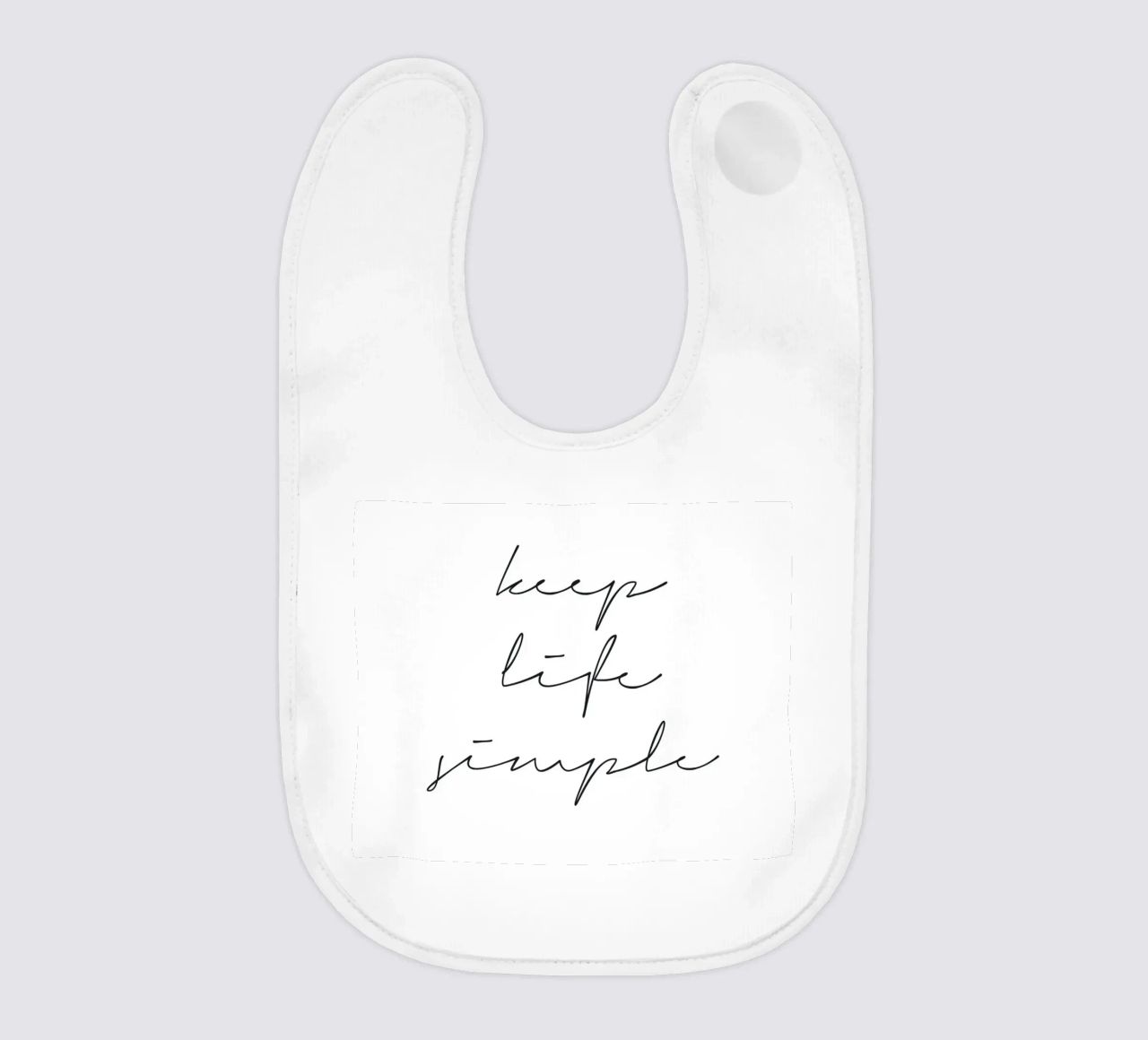 Tipografia minimalista - Keep Life Simple bavaglino da Whole©