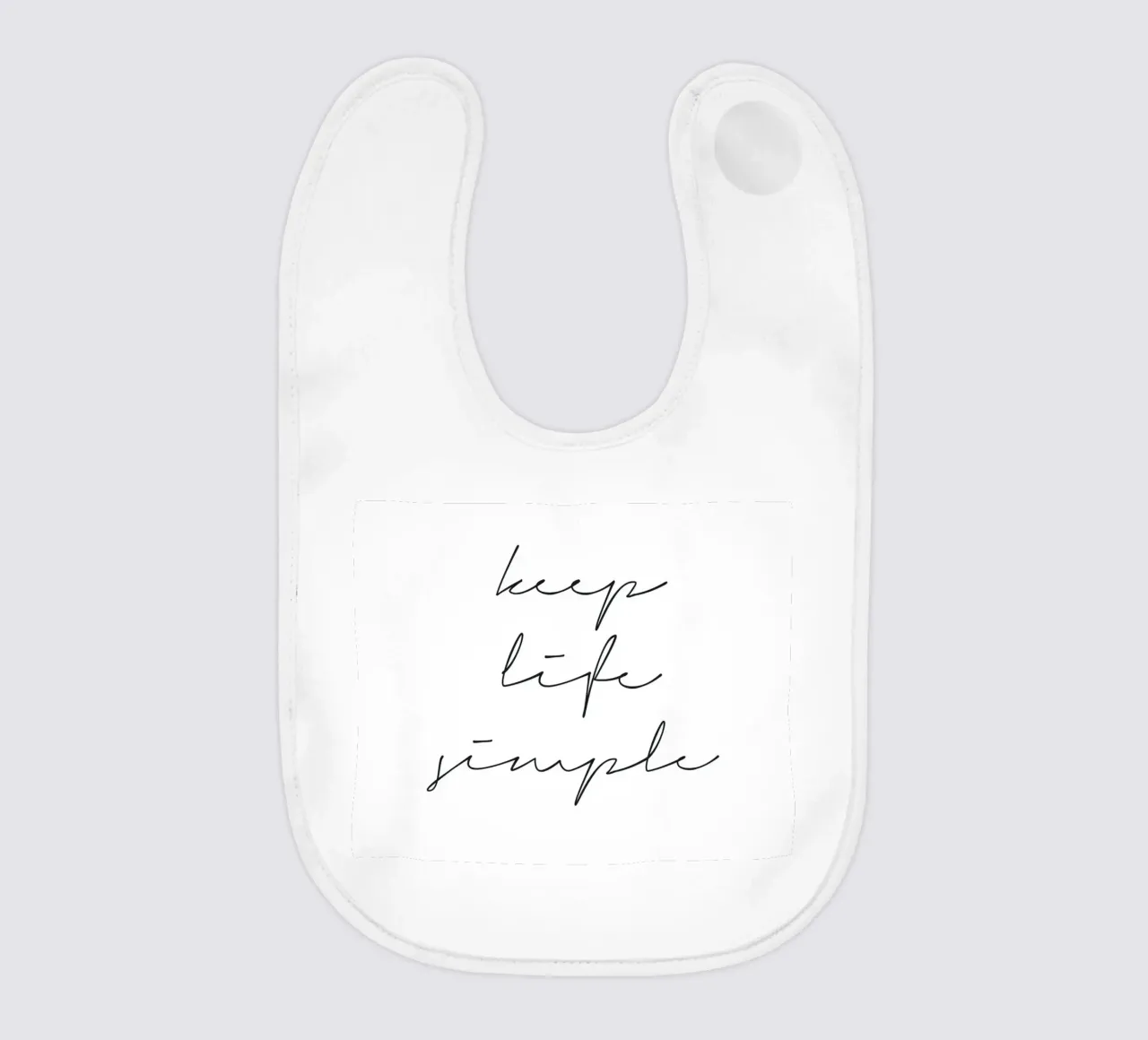 Tipografia minimalista - Keep Life Simple bavaglino da Whole©