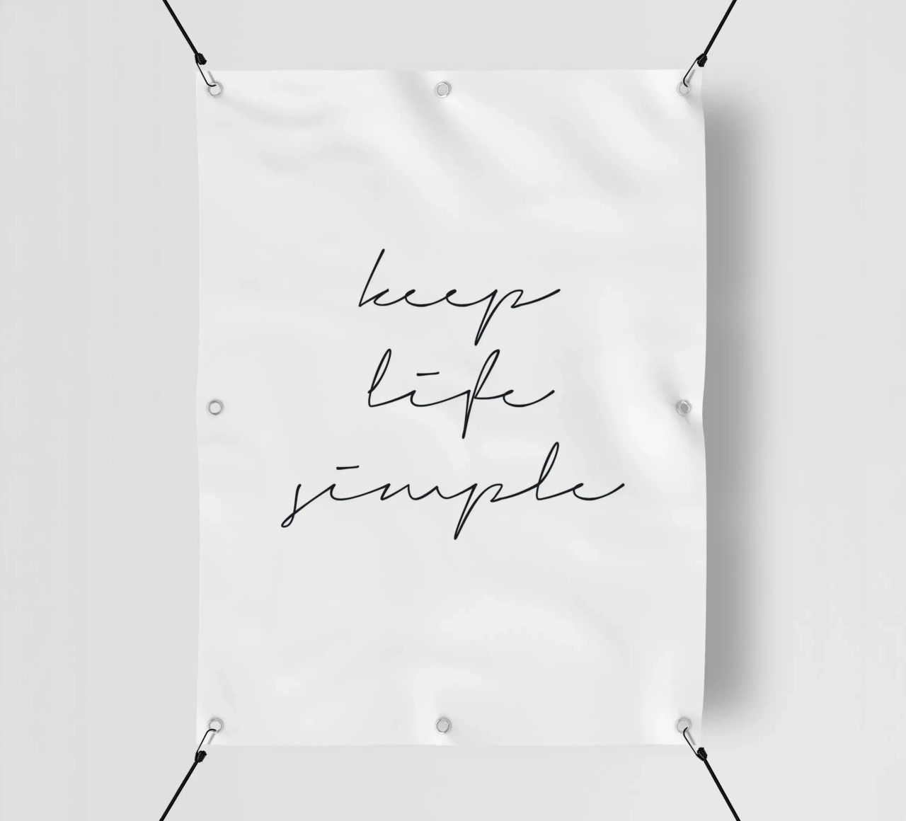 Tipografia minimalista - Keep Life Simple telo in pvc da Whole©
