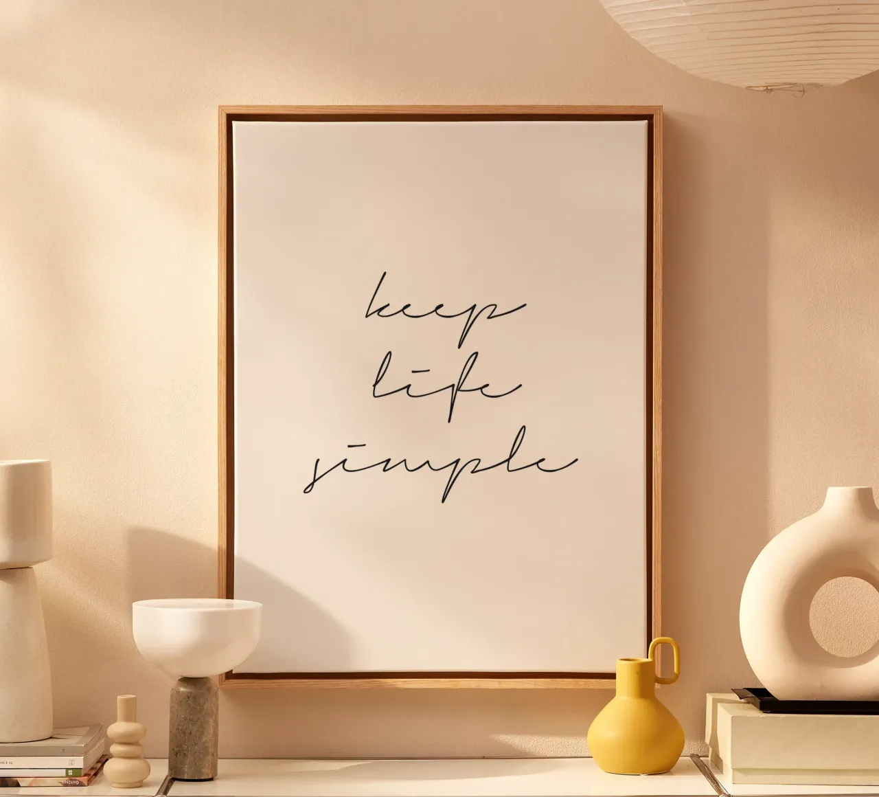 Minimalist typography - Keep Life Simple canvas by Whole©