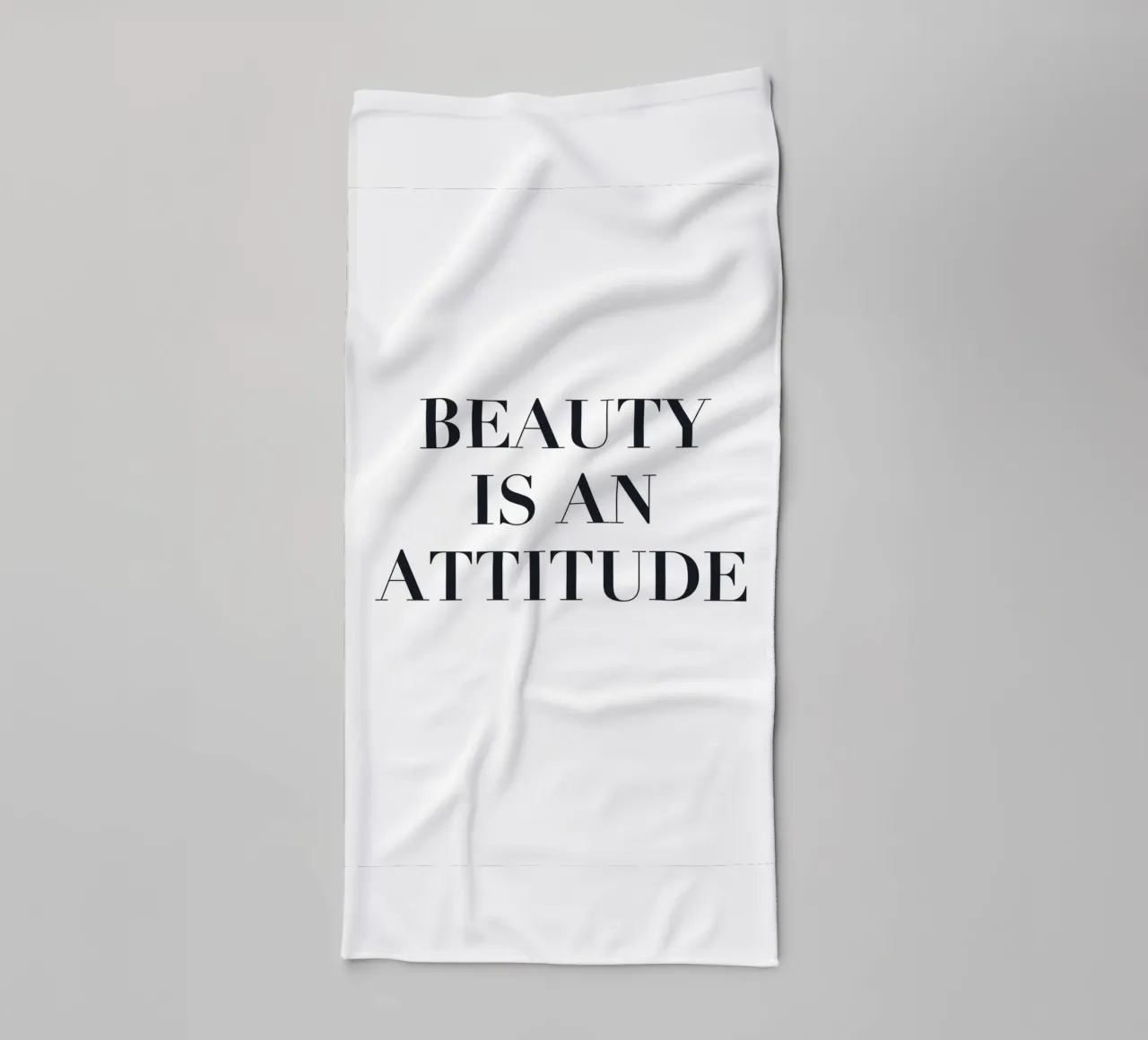 Beauty is attitude - Typographic statement towel by Whole©