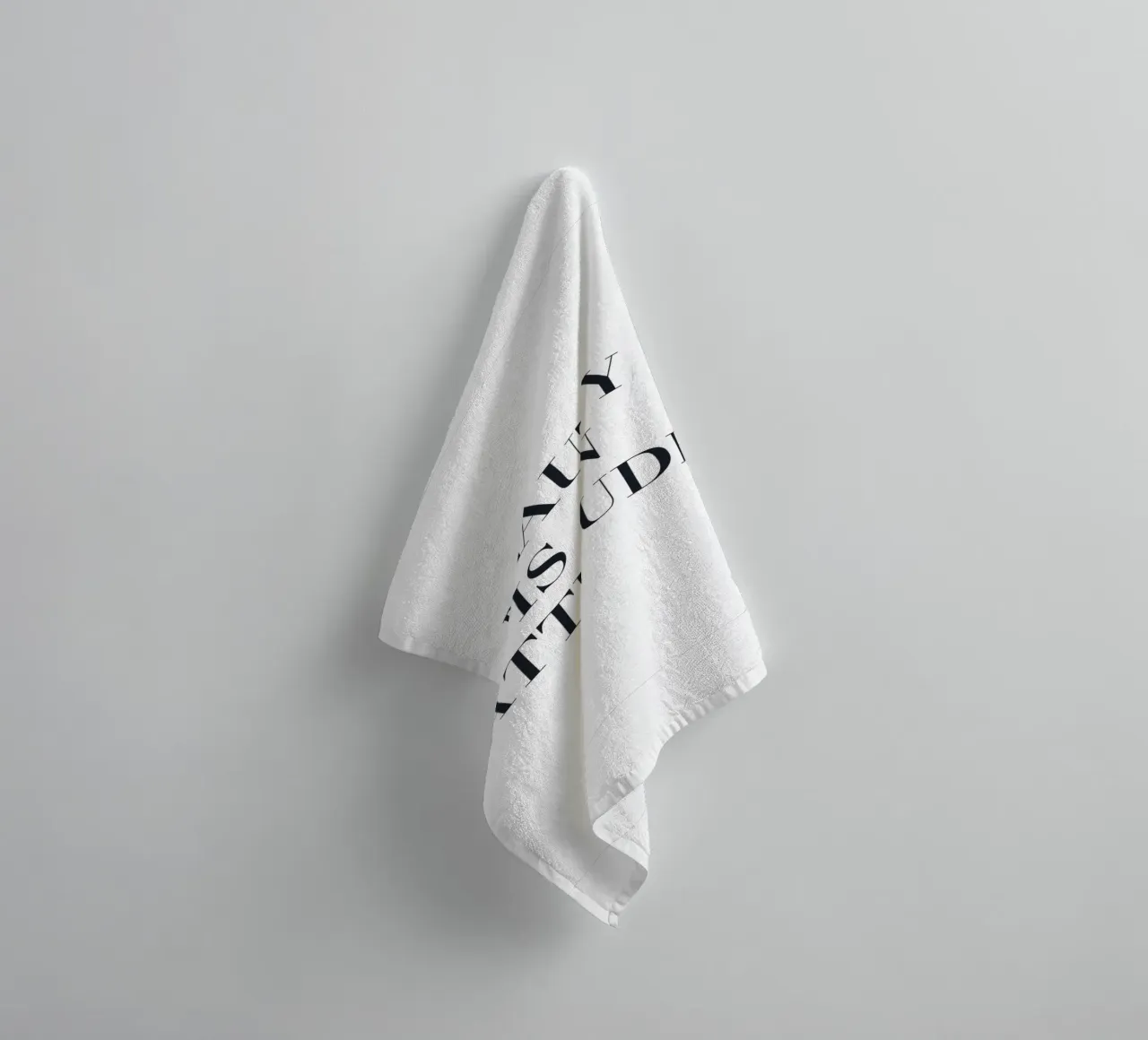 Beauty is attitude - Typographic statement towel by Whole©