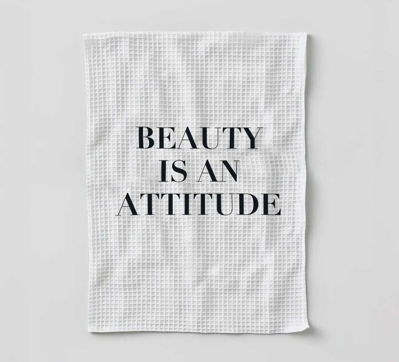 Schönheit ist Haltung – Typografisches Statement Geschirrtuch von Whole©