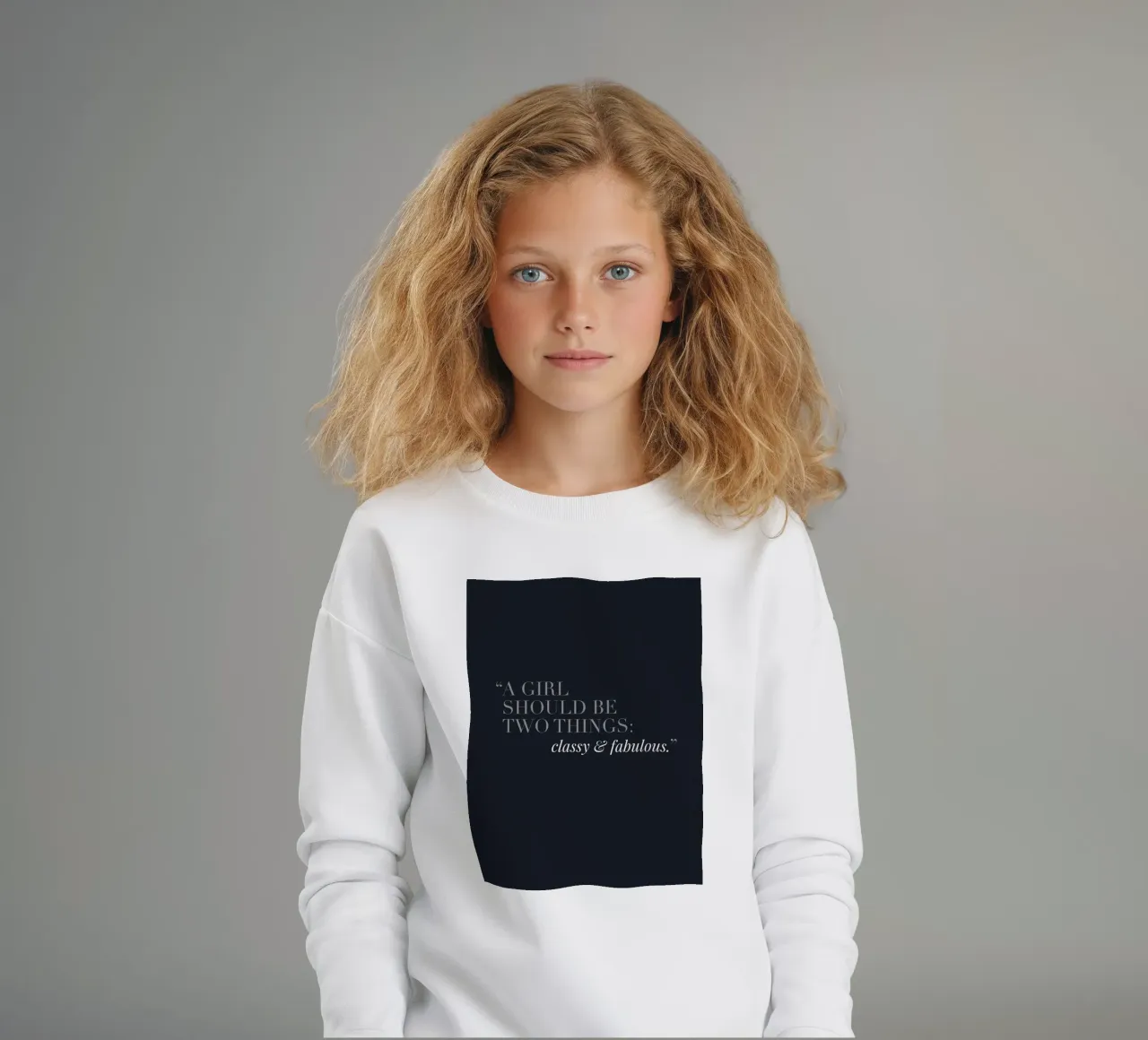 Classy & Fabulous - Design élégant de citations sweat enfant de Whole©