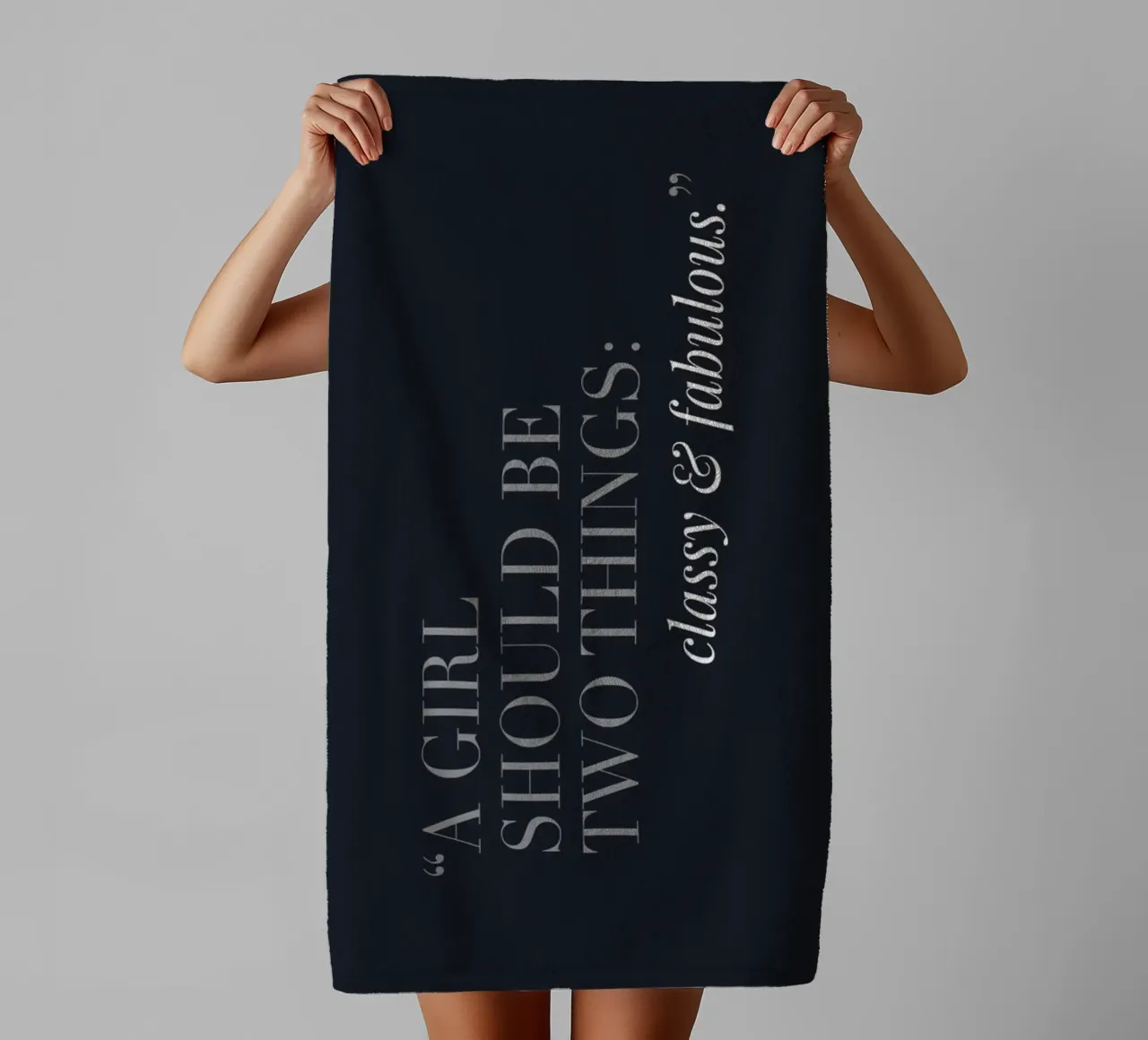 Classy & Fabulous - Design di citazioni eleganti asciugamano da bagno da Whole©