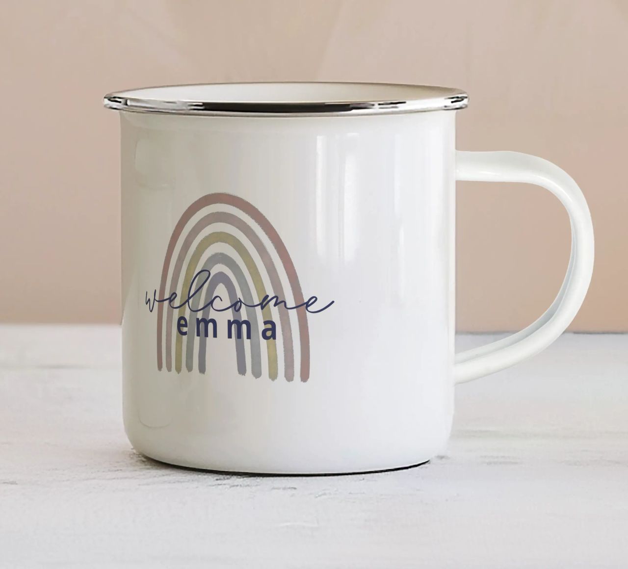 Rainbow tazza in smalto da pv design