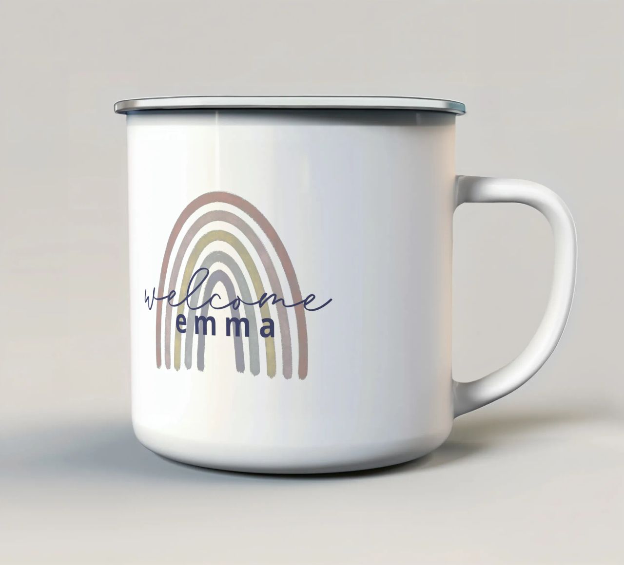 Rainbow tazza in smalto da pv design