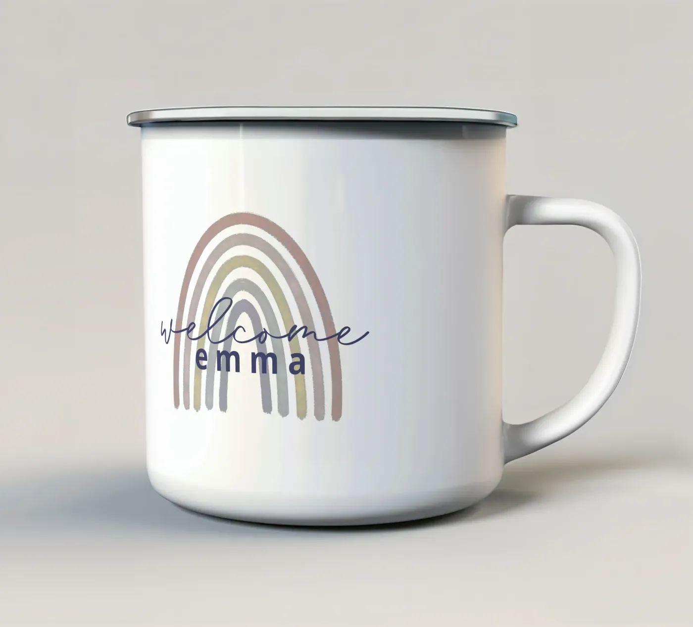 Rainbow enamel mug by we line studio - design