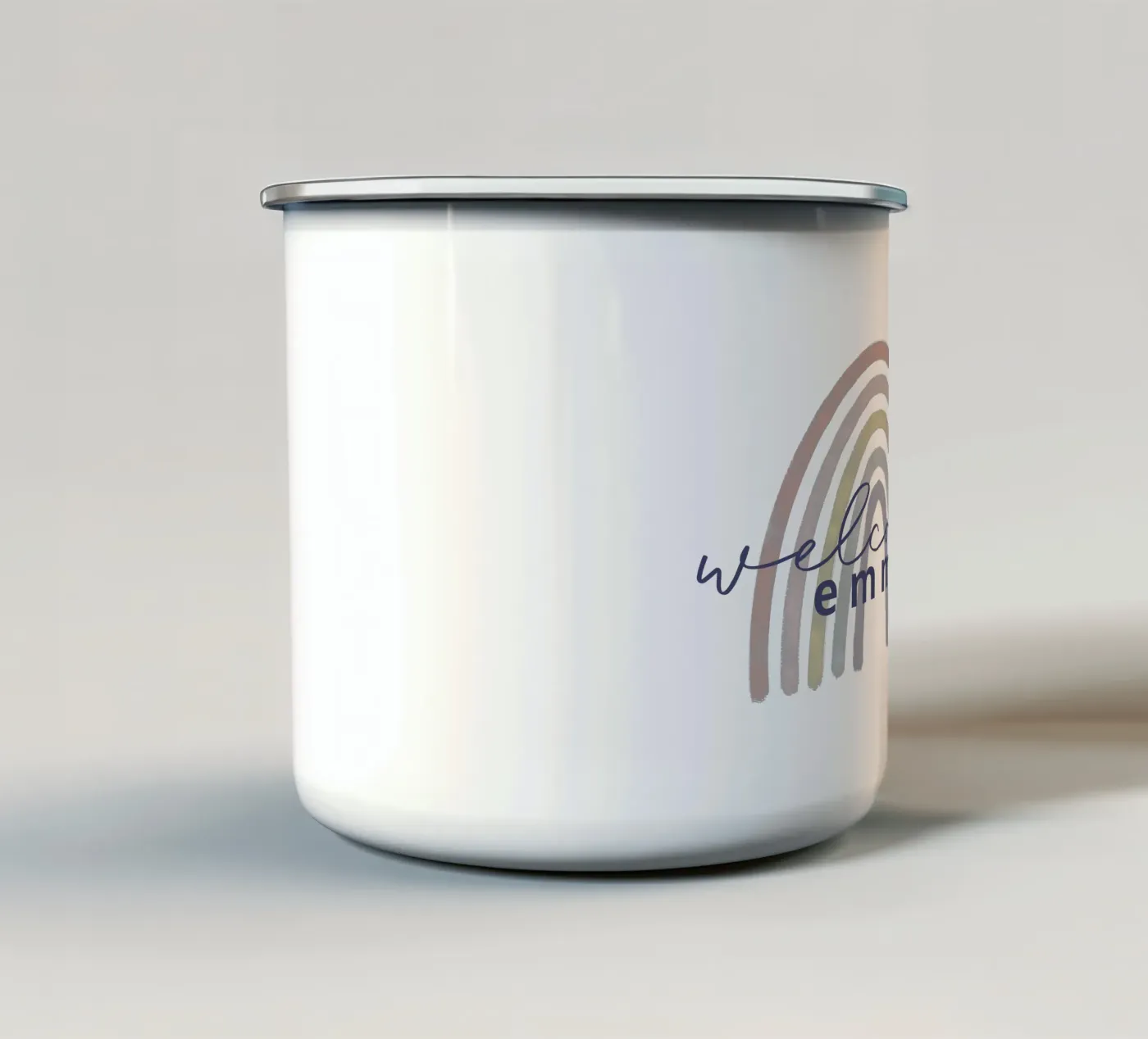Rainbow enamel mug by we line studio - design