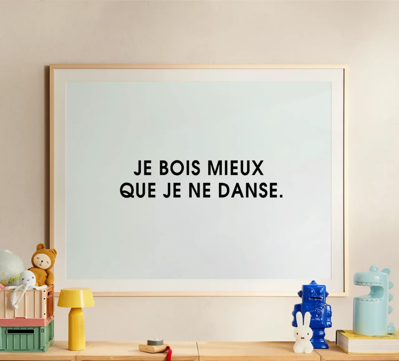 Je bois mieux que je ne danse - White Hahnemühle von Intertitres