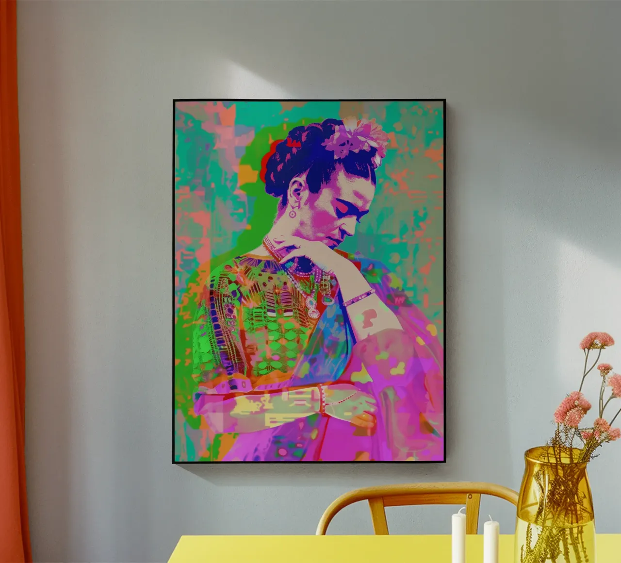 Neon pop Frida Kahlo plexiglass da Carinaprint