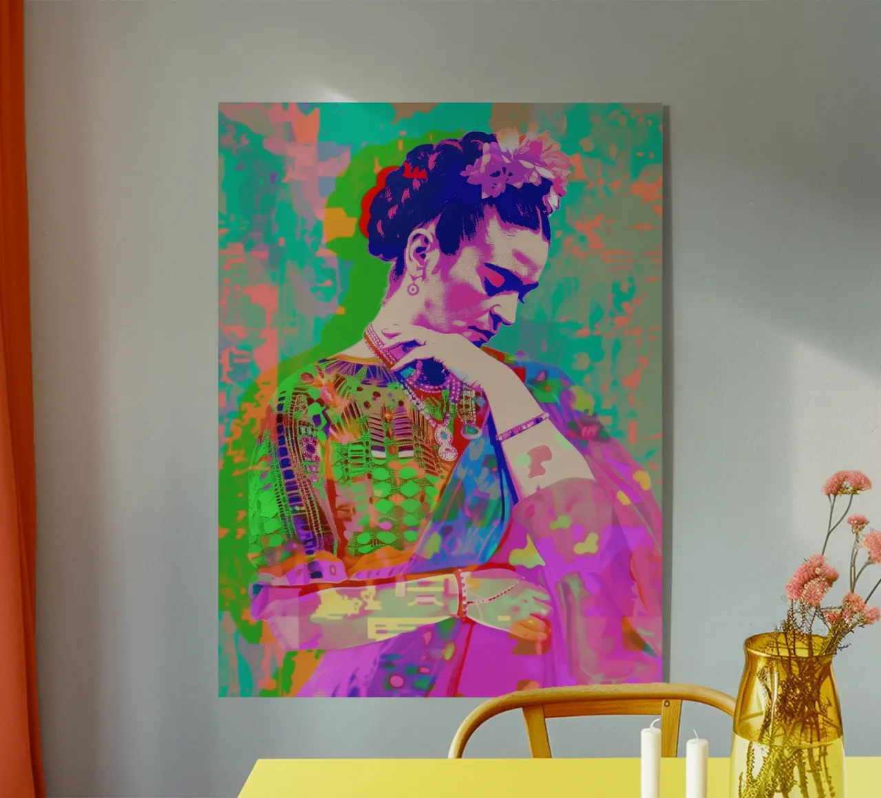 Neon pop Frida Kahlo plexiglass da Carinaprint