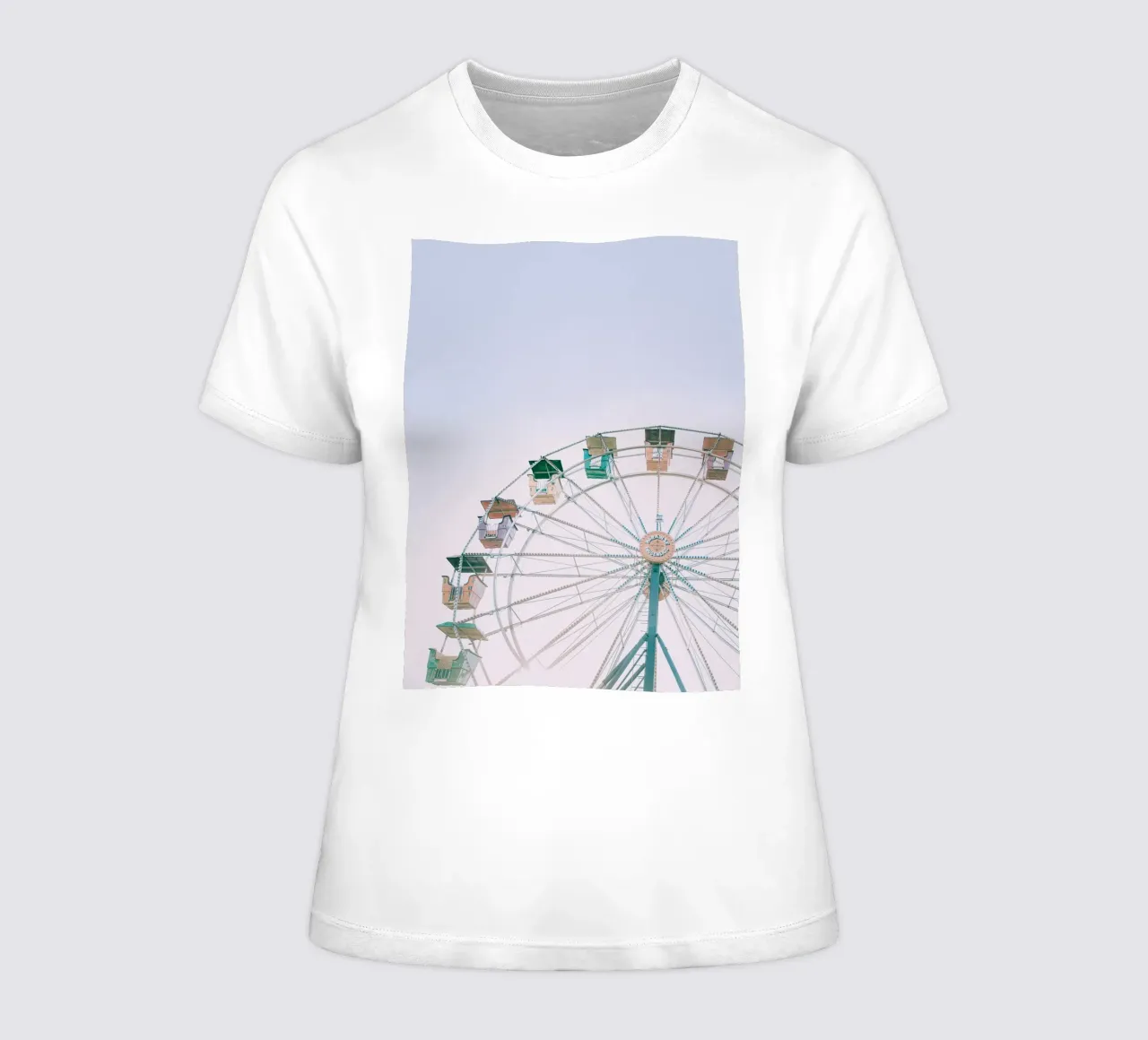 Grande roue Nostalgie - Design joyeux de parc d'attractions t-shirt ajusté pour femmes de Whole©