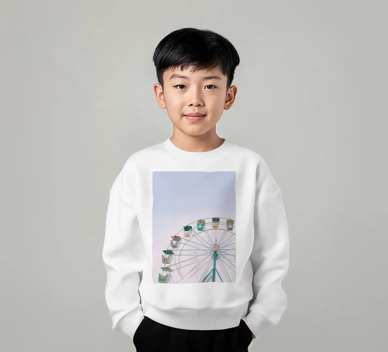 Grande roue Nostalgie - Design joyeux de parc d'attractions sweat enfant de Whole©