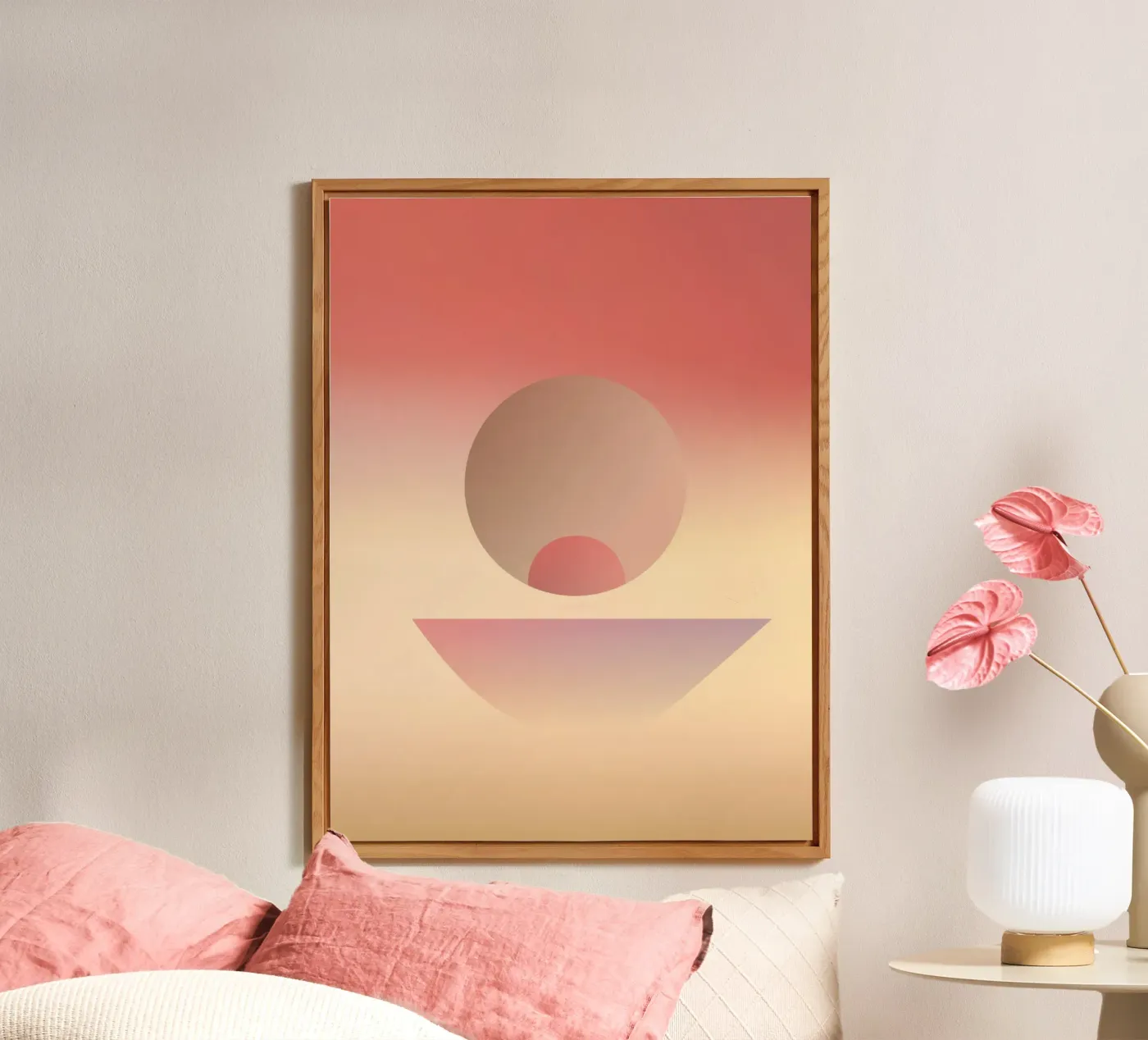 Blush Desert Eclipse forex-plaat van Geometrica