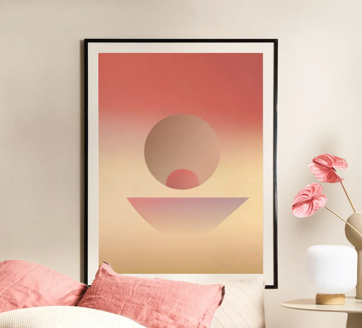 Blush Desert Eclipse Poster von Geometrica