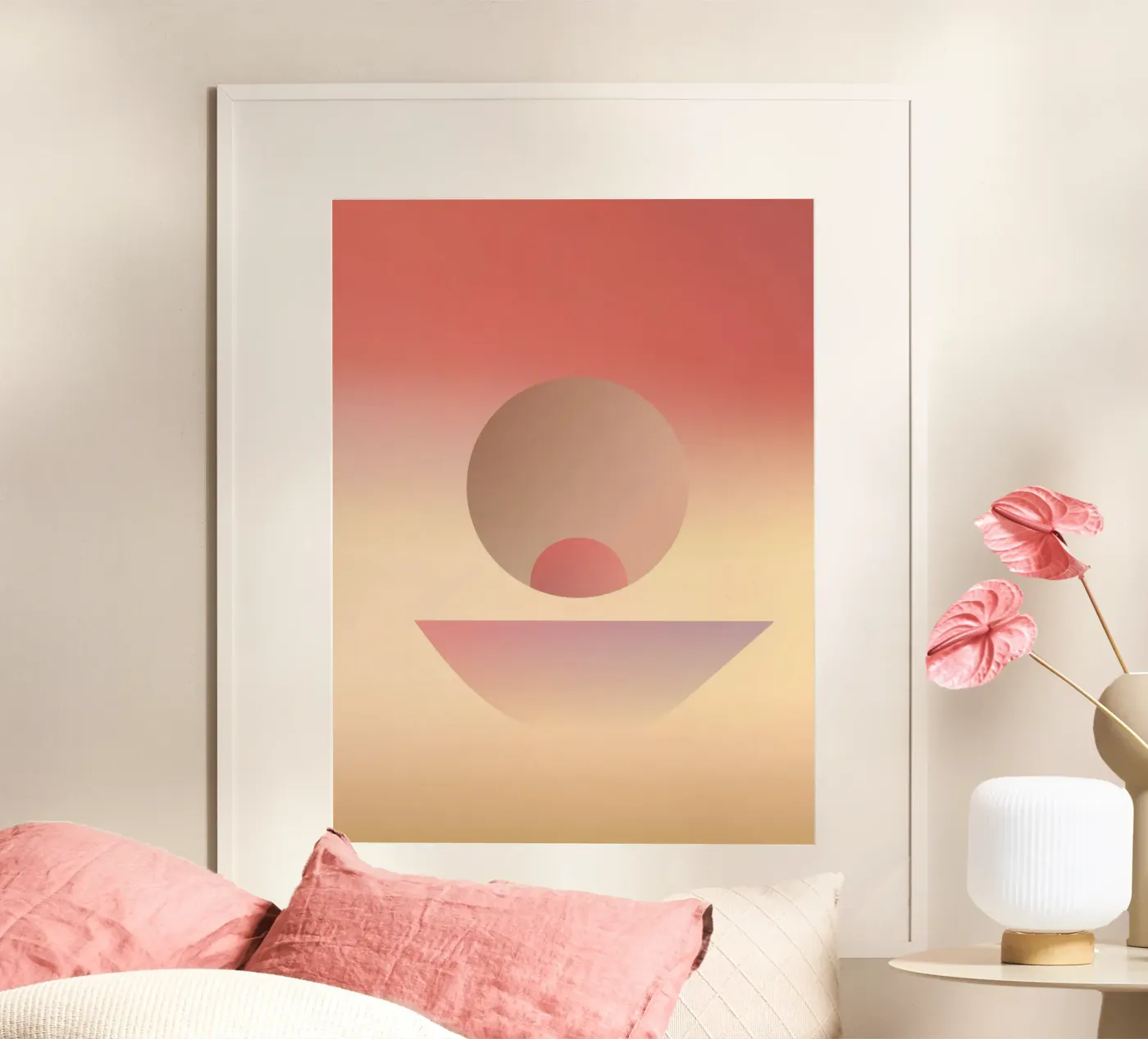 Blush Desert Eclipse Poster von Geometrica