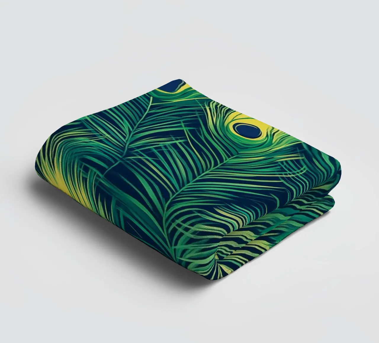 Opulentes Pfauen-Federn Design Muster Handtuch von Autofocus