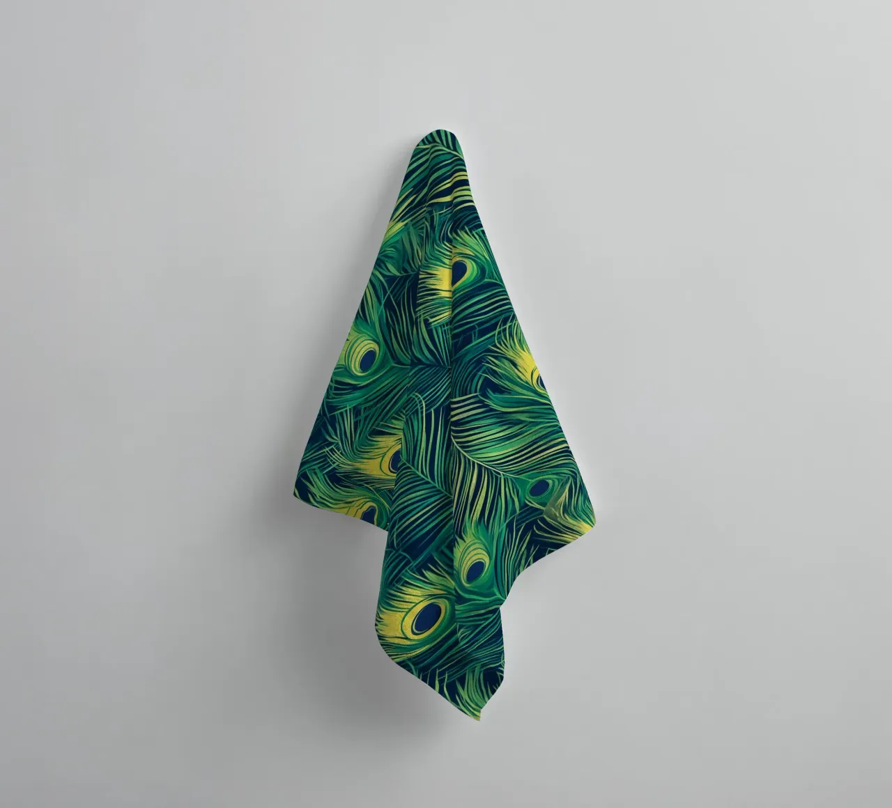 Opulentes Pfauen-Federn Design Muster Handtuch von Autofocus