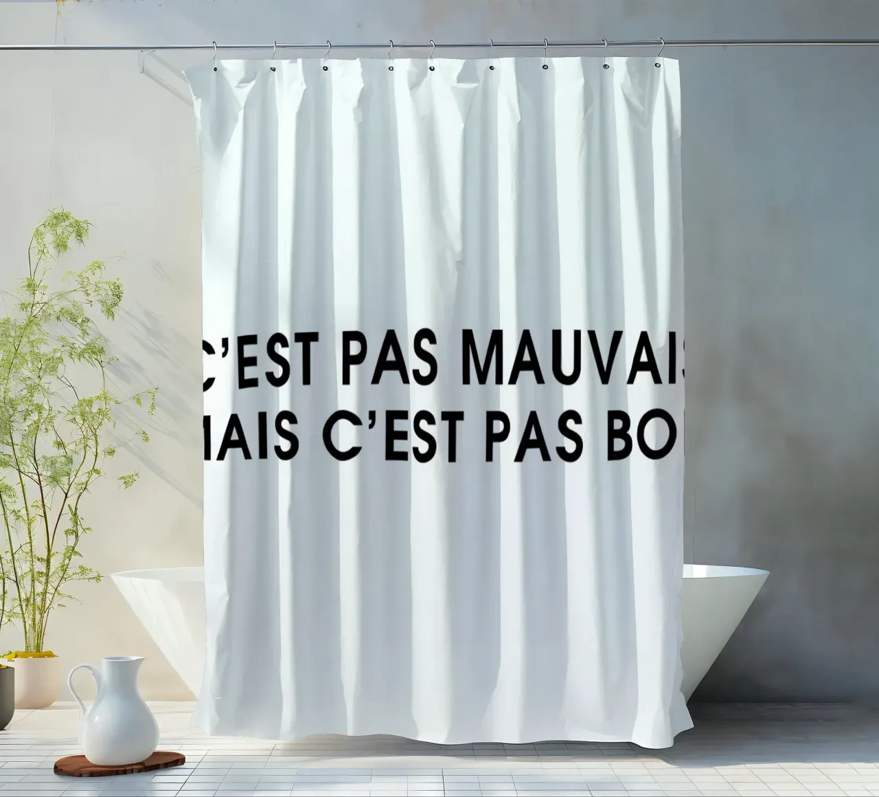 C'est pas mauvais mais c'est pas bon - White tenda da doccia da Intertitres