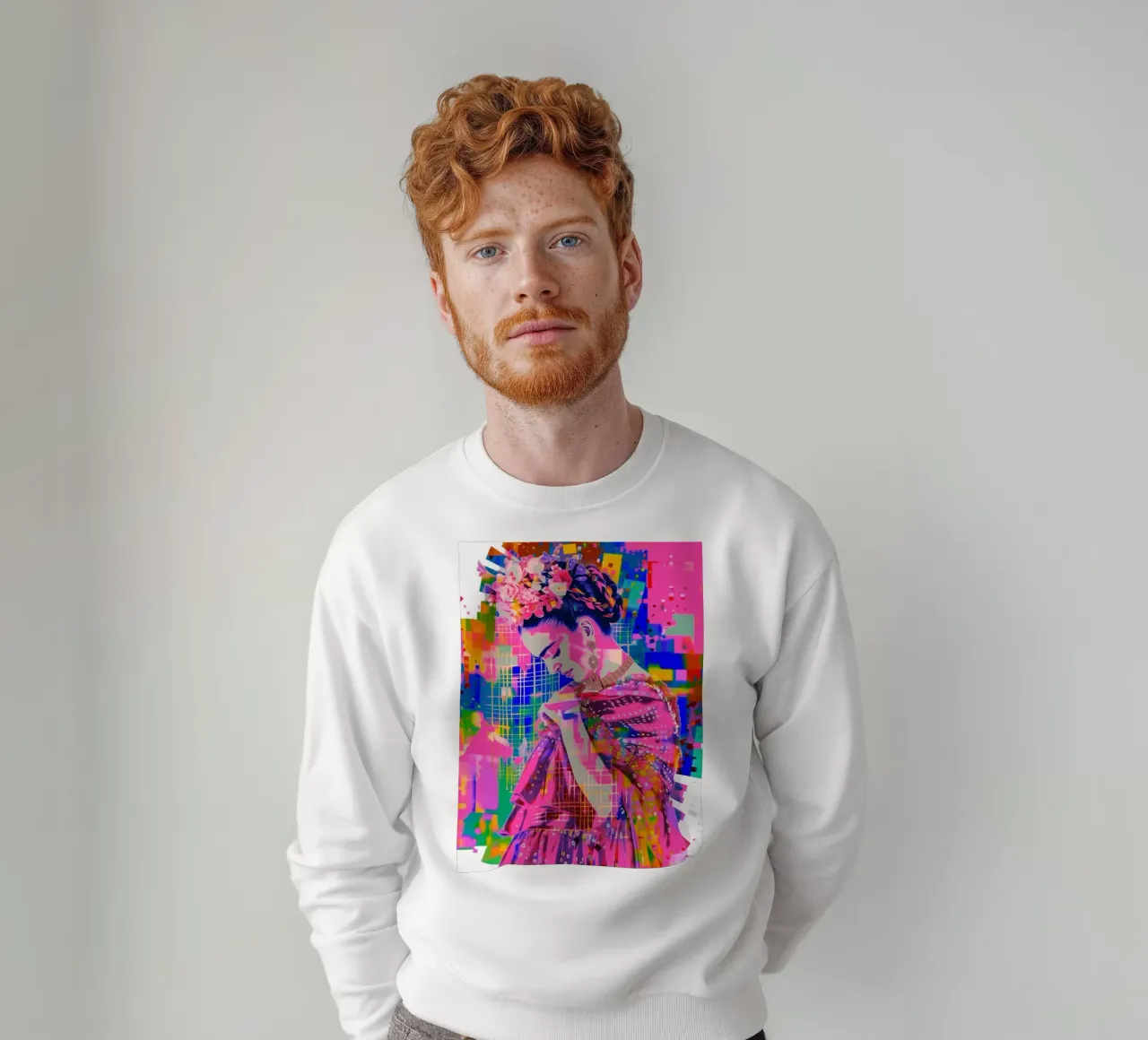Frida Kahlo pop felpa da Carinaprint